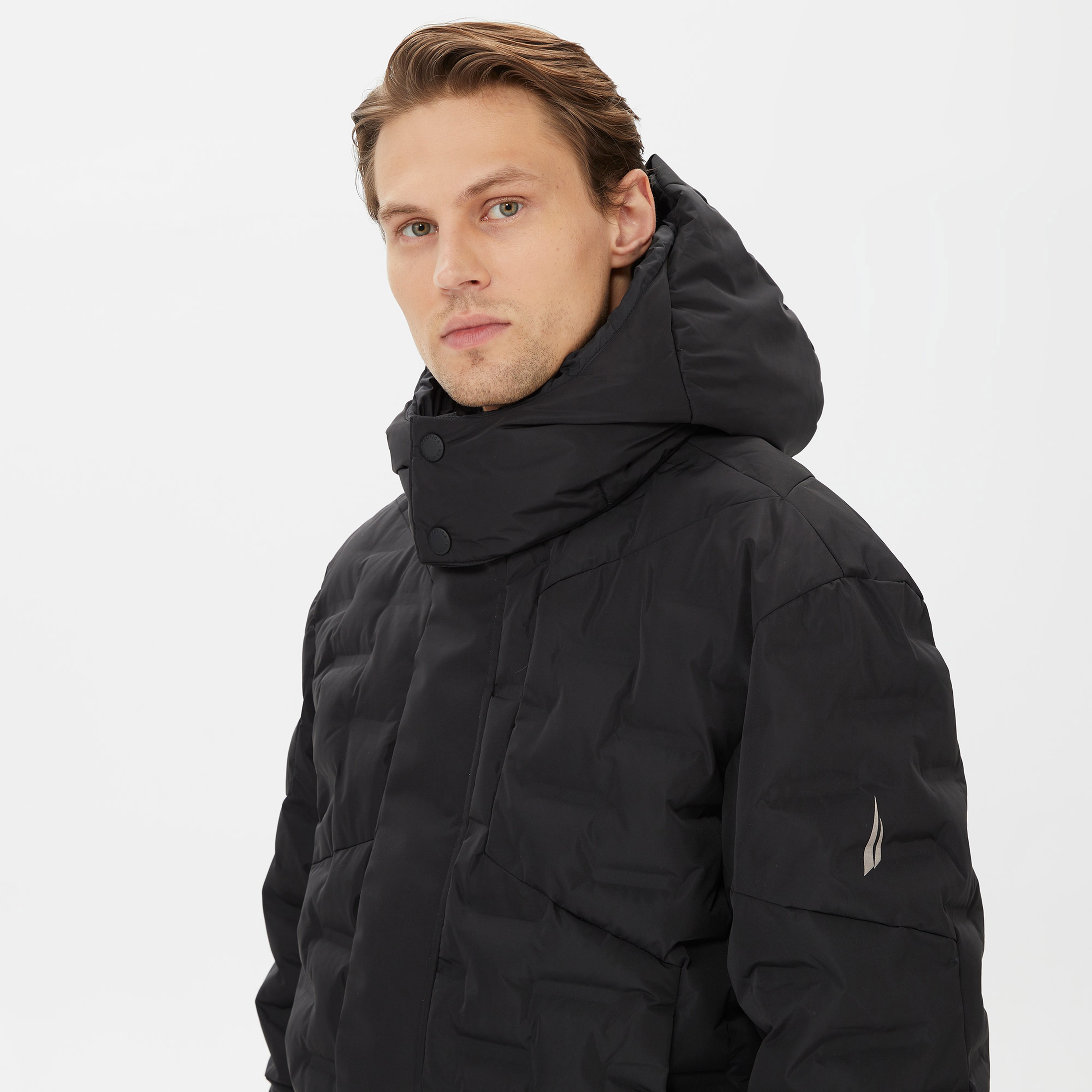 Nautica Erkek Siyah Standart Fit Mont