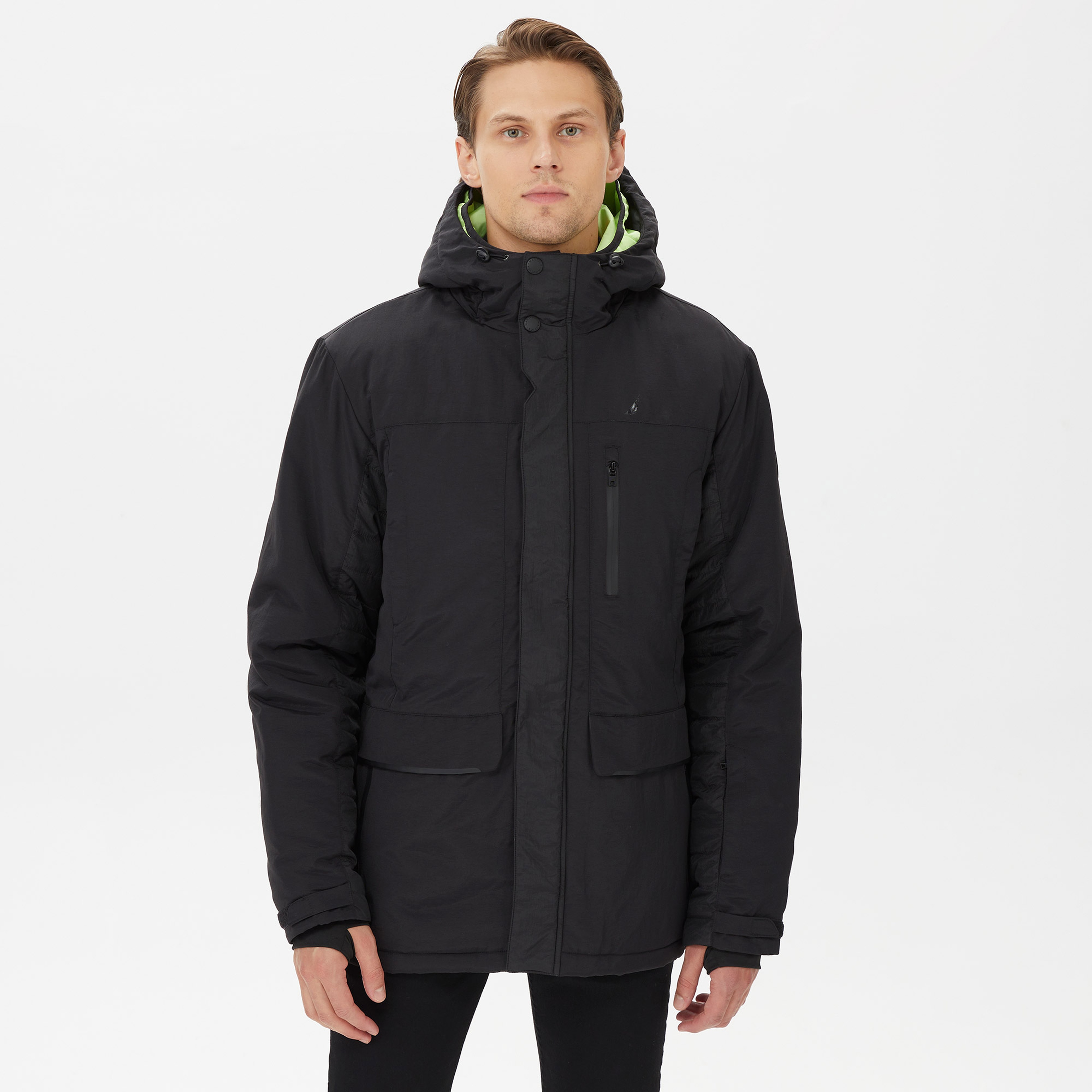 Nautica Erkek Siyah Standart Fit Mont