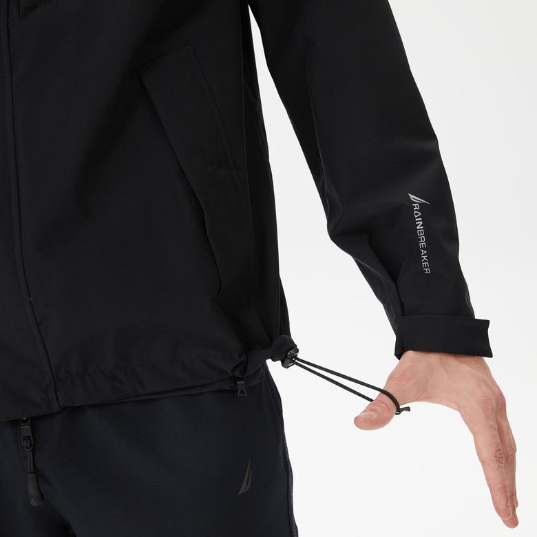 Nautica Erkek Siyah Su Kaydırma Özellikli Yağmurluk