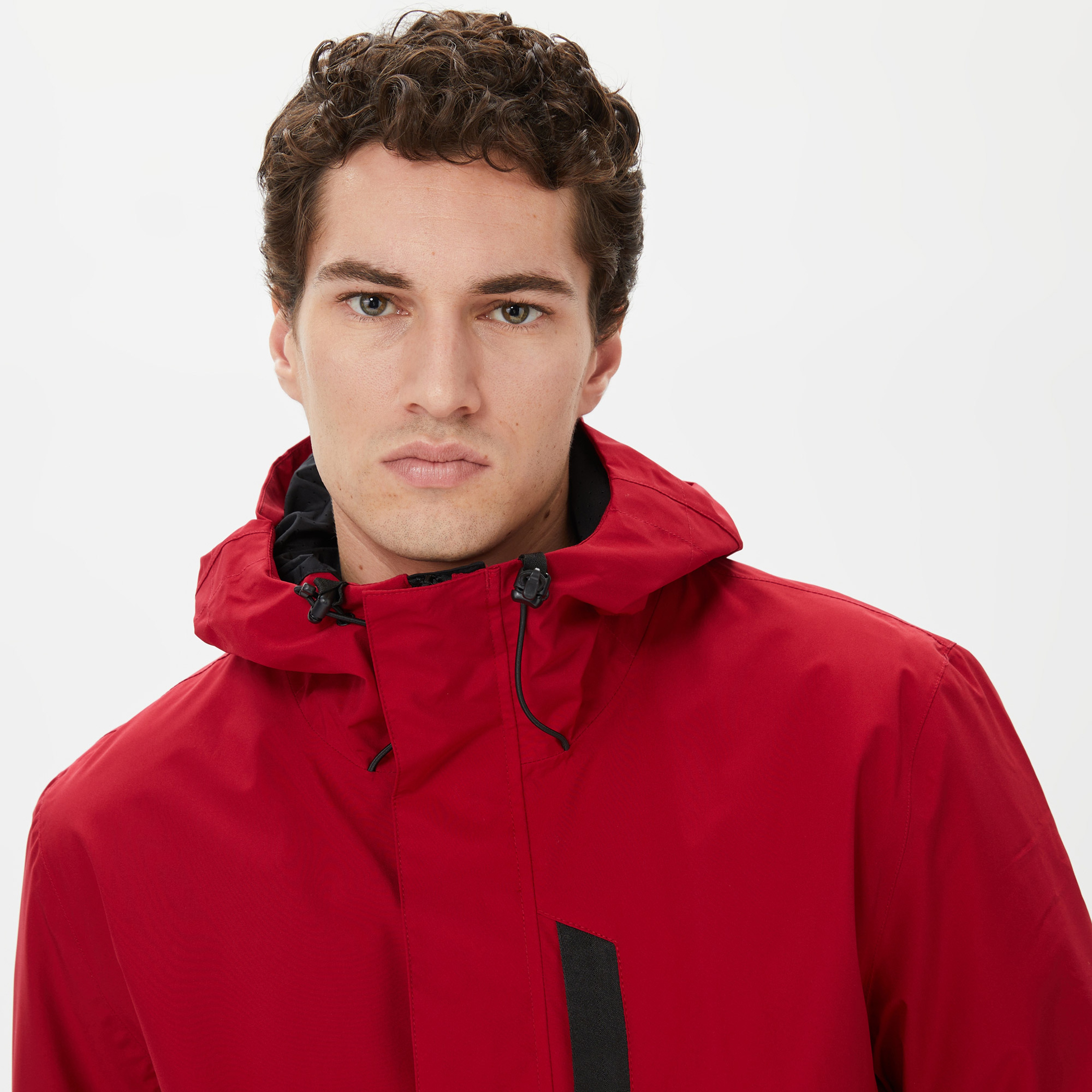 Nautica Erkek Kırmızı Su Kaydırma Özellikli Yağmurluk