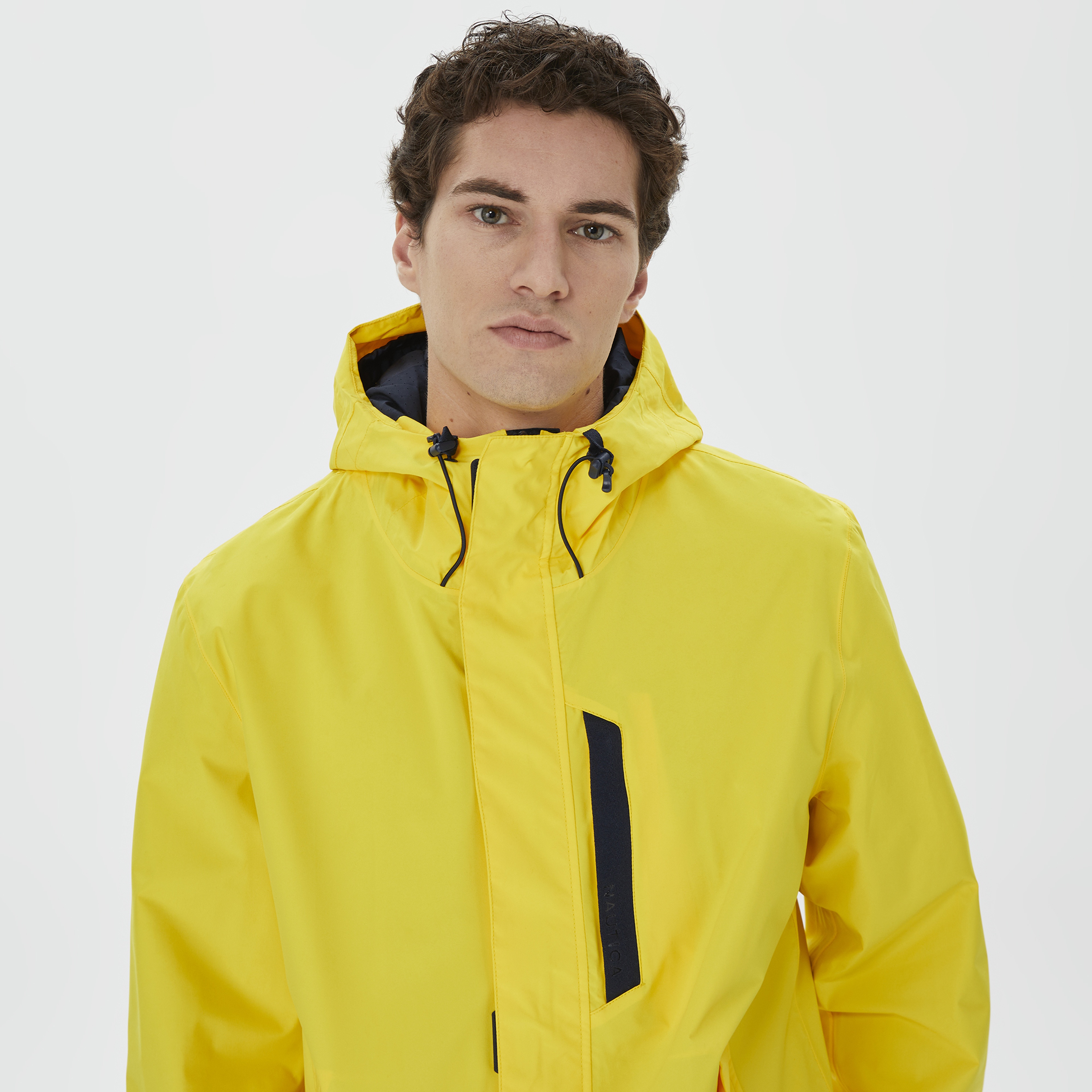 Nautica Erkek Sarı Su Kaydırma Özellikli Yağmurluk