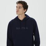 Nautica Erkek Lacivert Standart Fit Kapüşonlu Sweatshirt