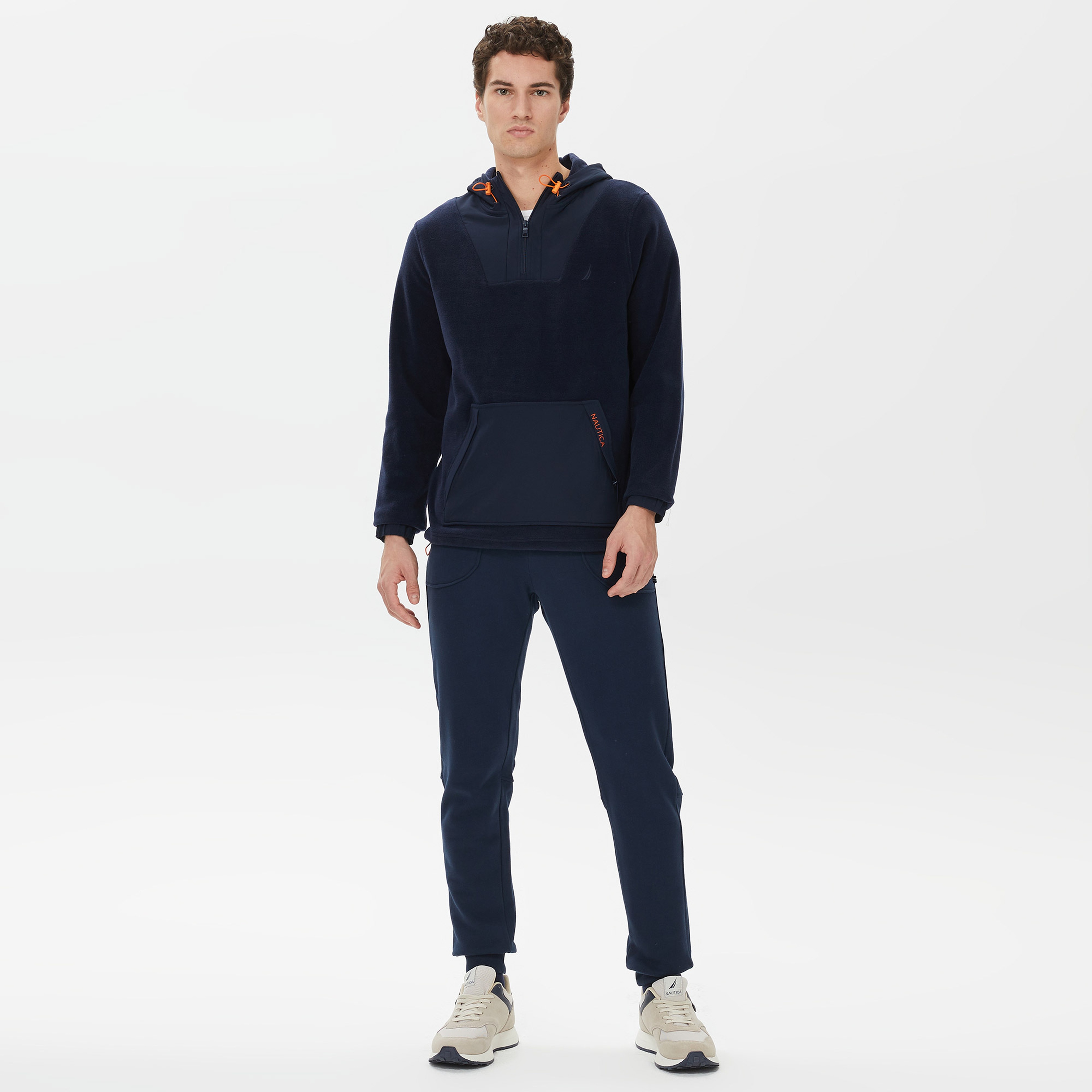 Nautica Erkek Lacivert Standart Fit Kapüşonlu Sweatshirt