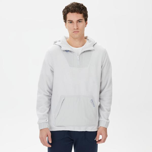 Nautica Erkek Gri Standart Fit Kapüşonlu Sweatshirt
