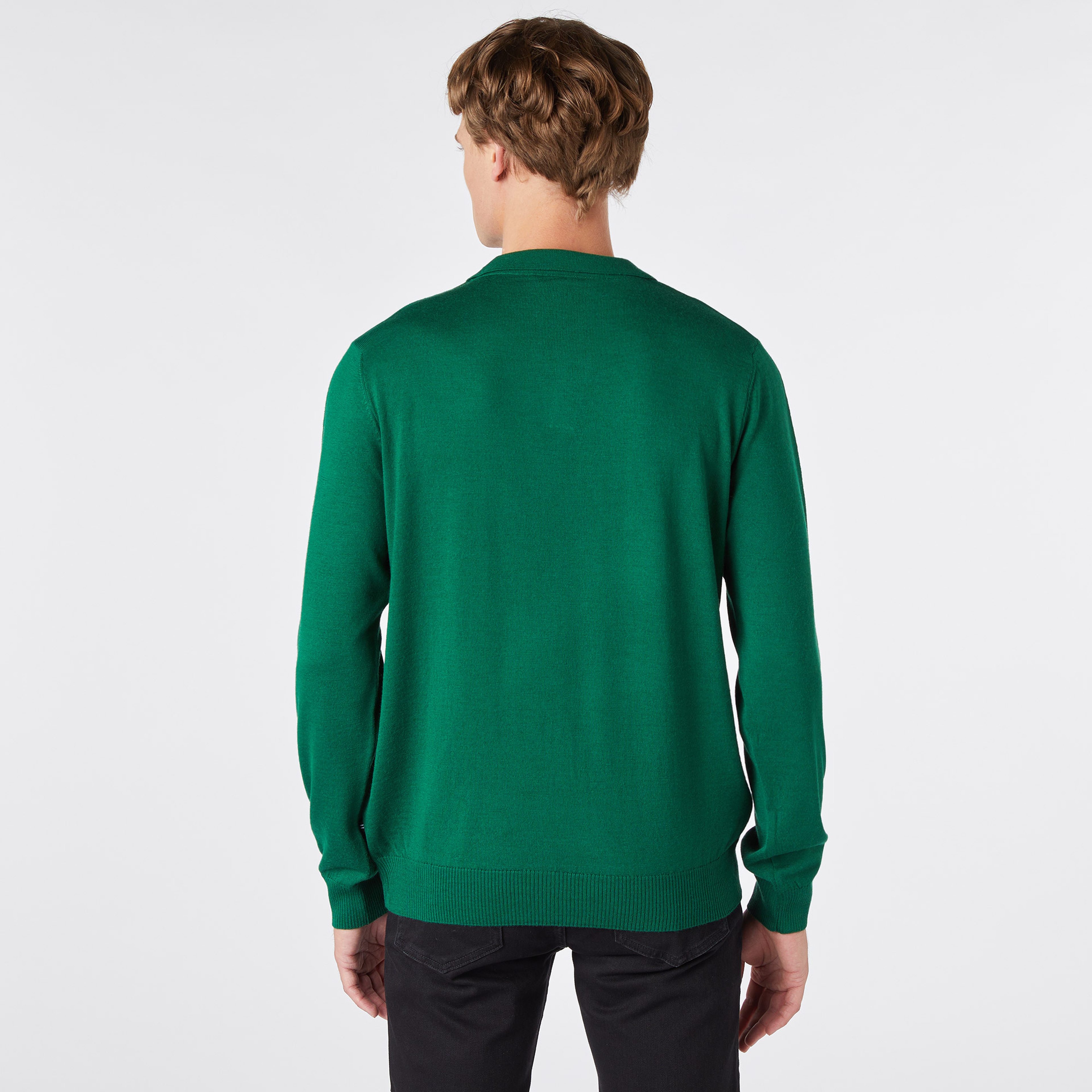 Nautica Erkek Yeşil Standart Fit Polo Yaka Kazak