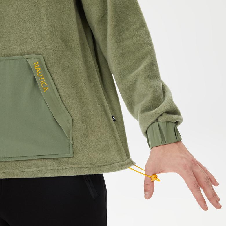 Nautica Erkek Yeşil Standart Fit Kapüşonlu Sweatshirt