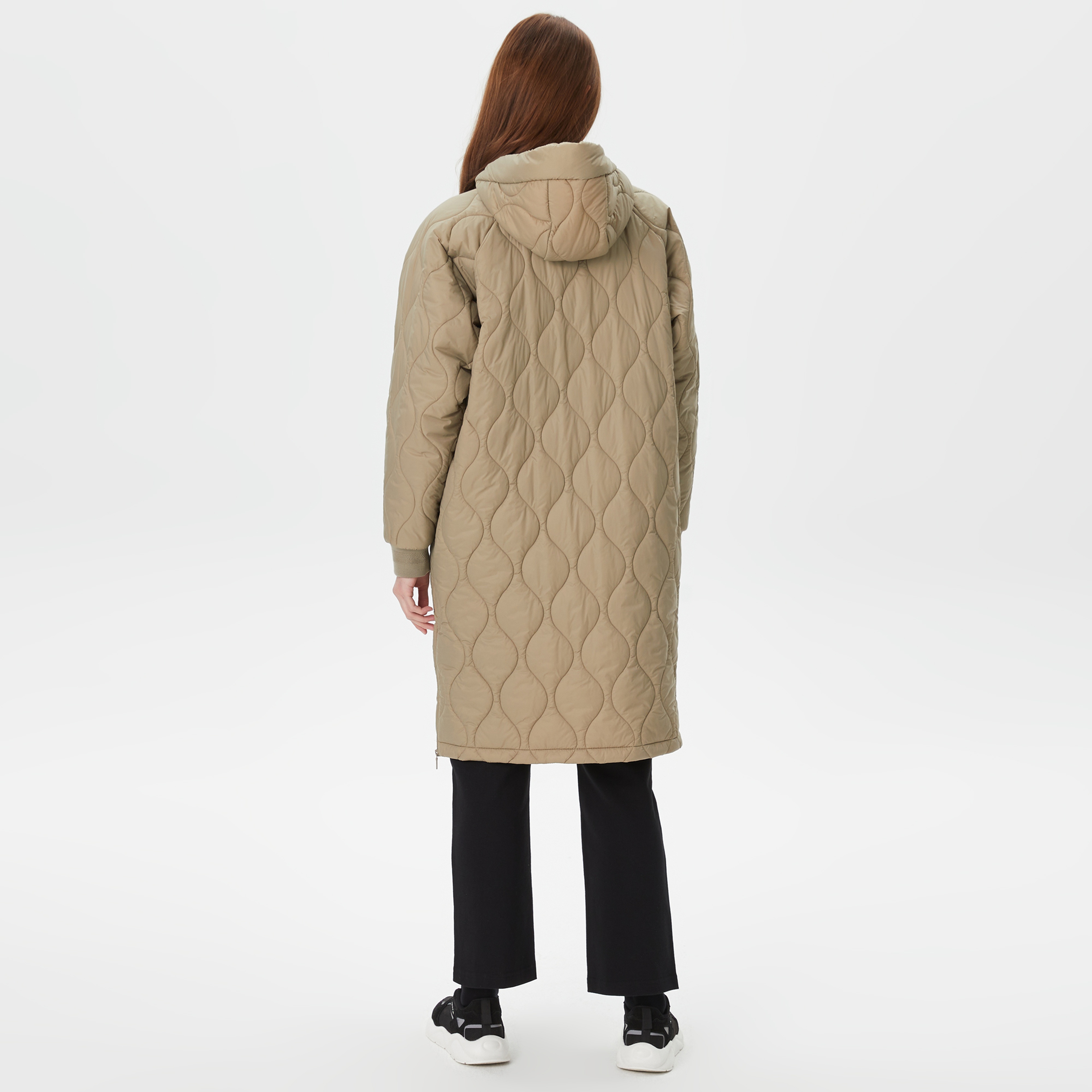 Nautica Kadın Krem Oversize Mont