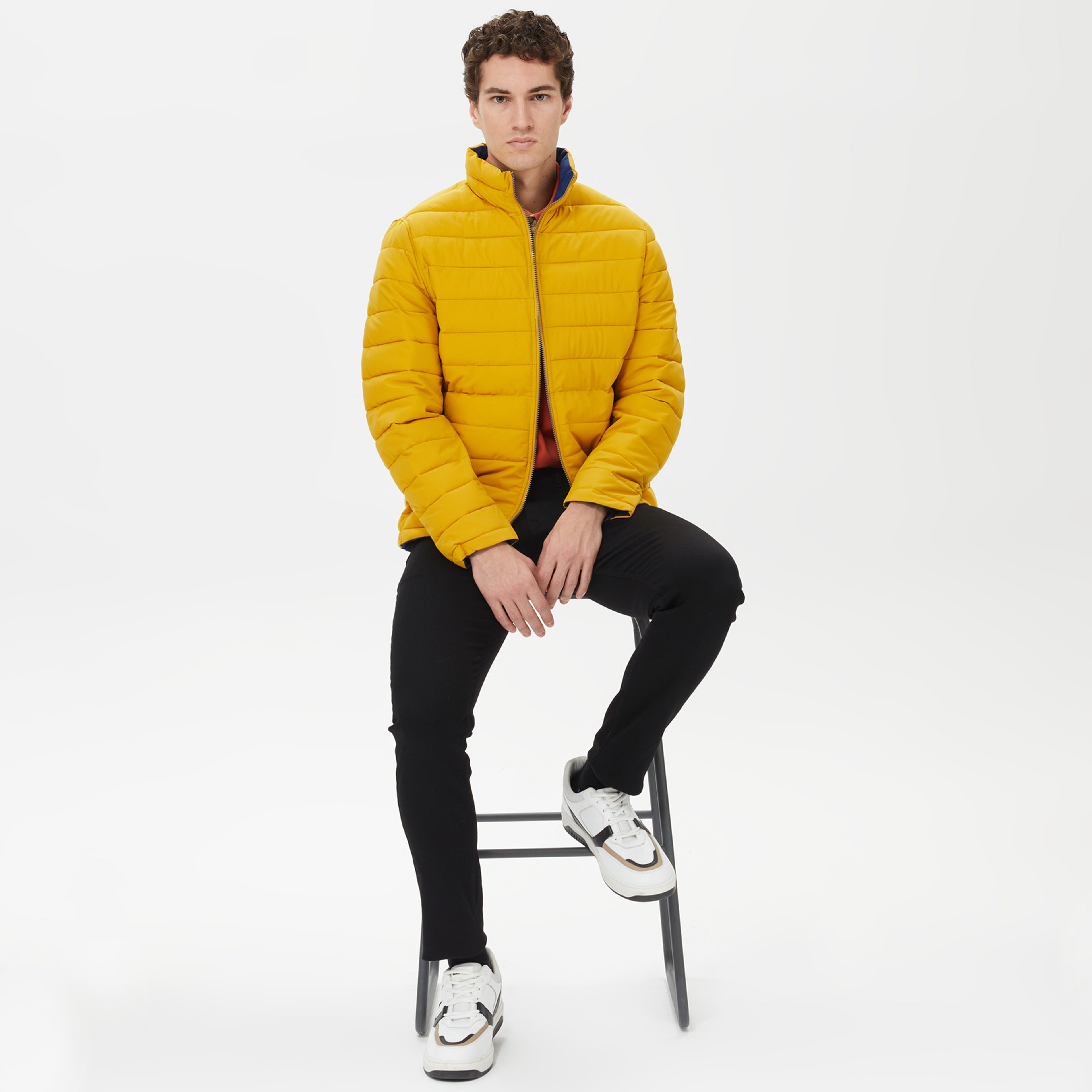 Nautica Erkek Sarı Çift Taraflı Mont