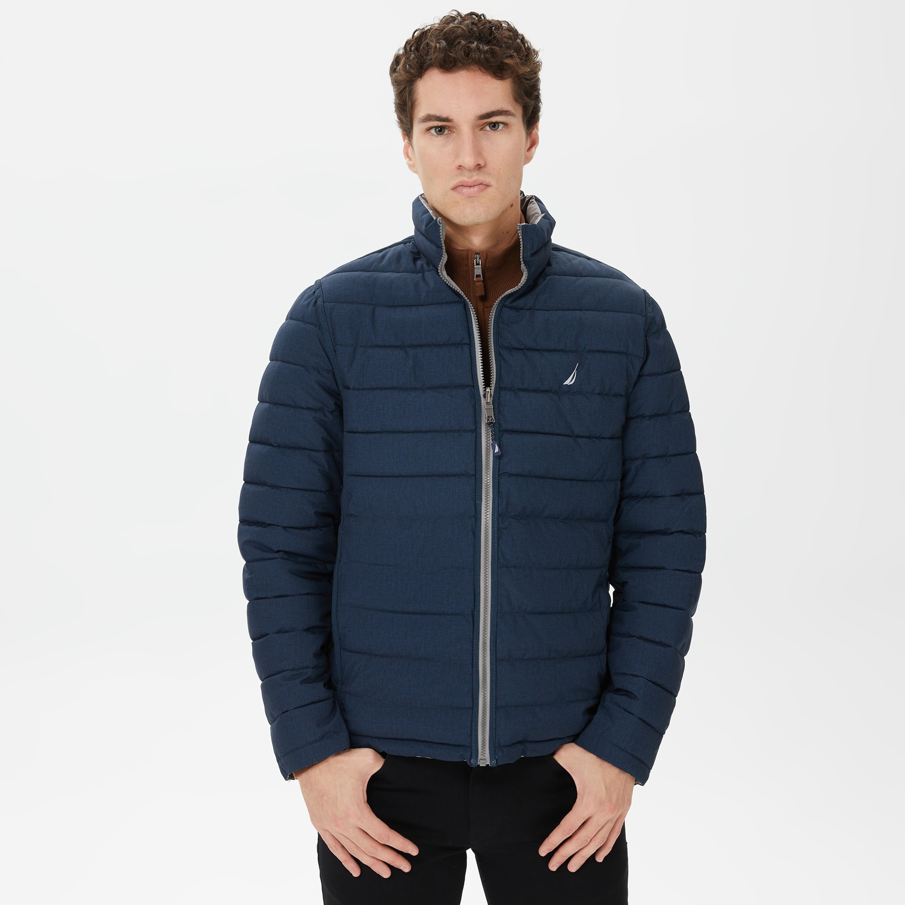 Nautica Erkek Gri Çift Taraflı Mont