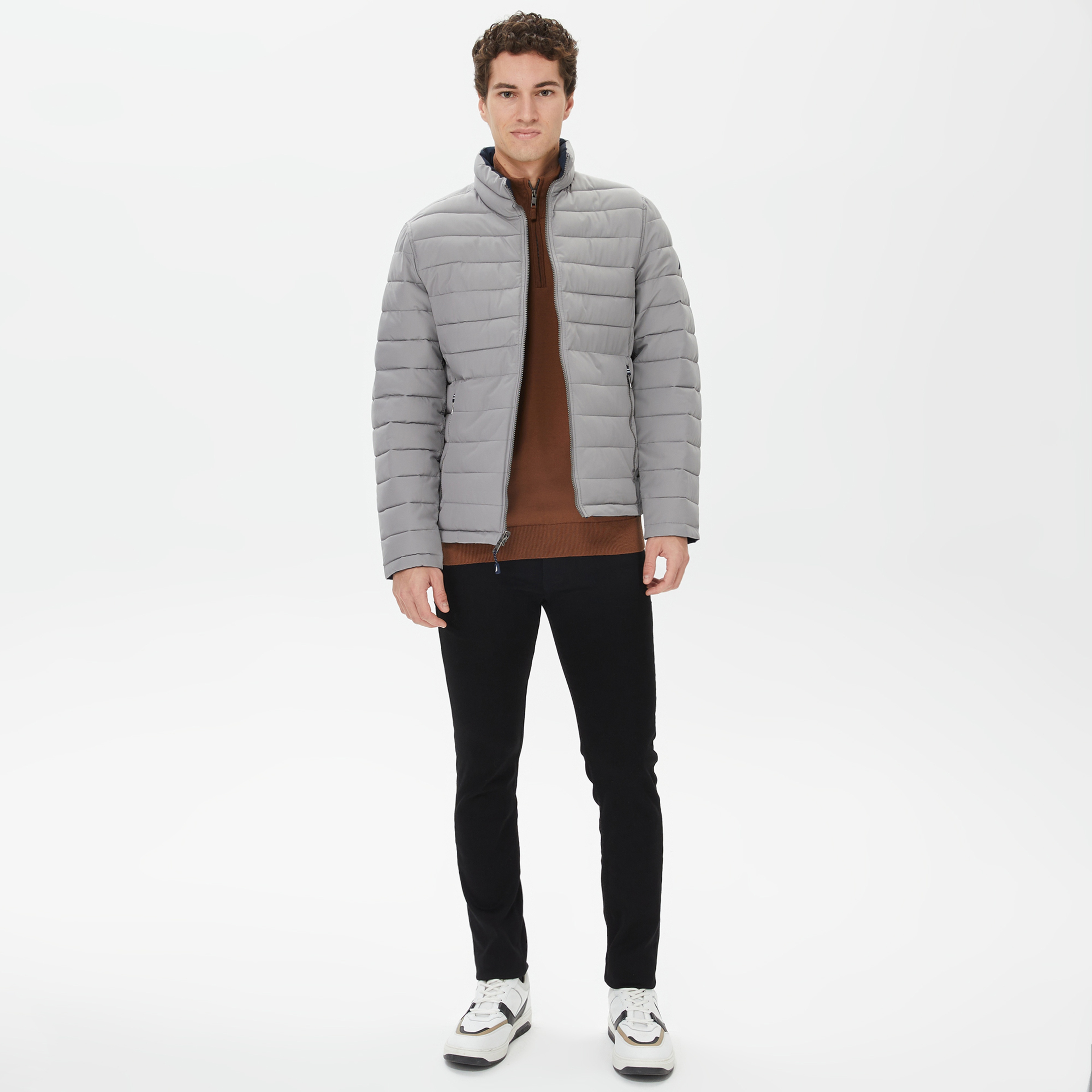 Nautica Erkek Gri Çift Taraflı Mont