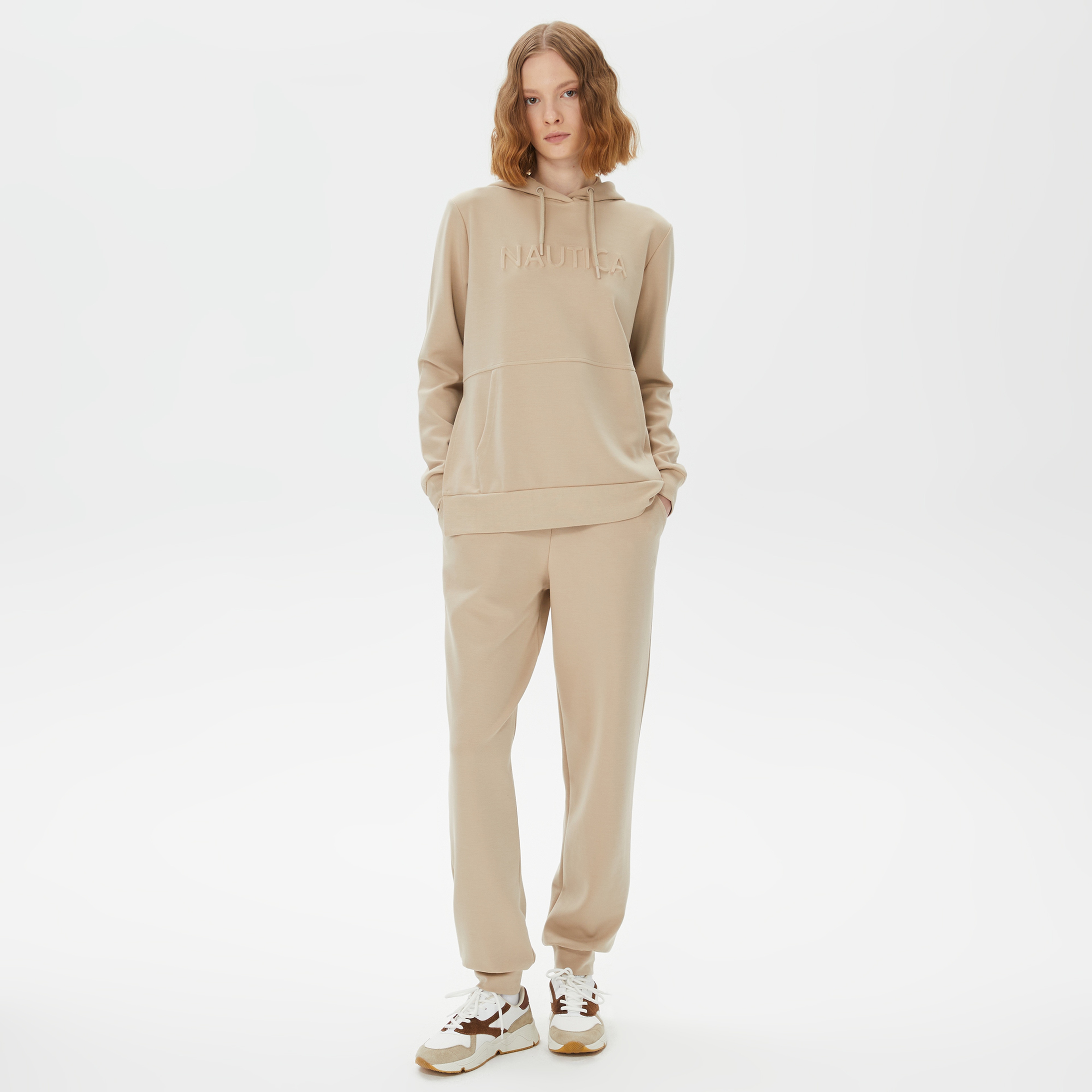 Nautica Kadın Kırık Beyaz Relaxed Fit Eşofman Altı