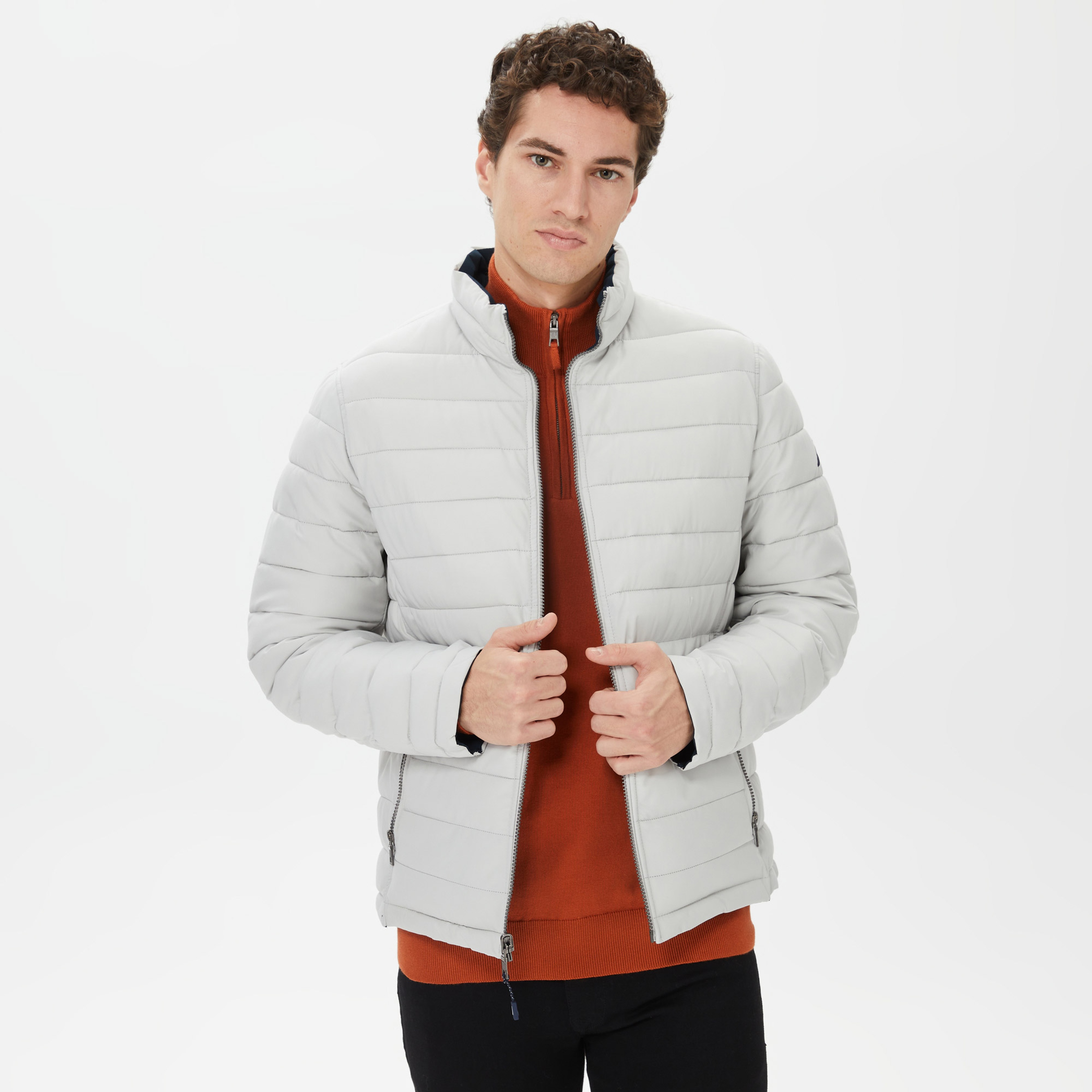 Nautica Erkek Gri Çift Taraflı Mont