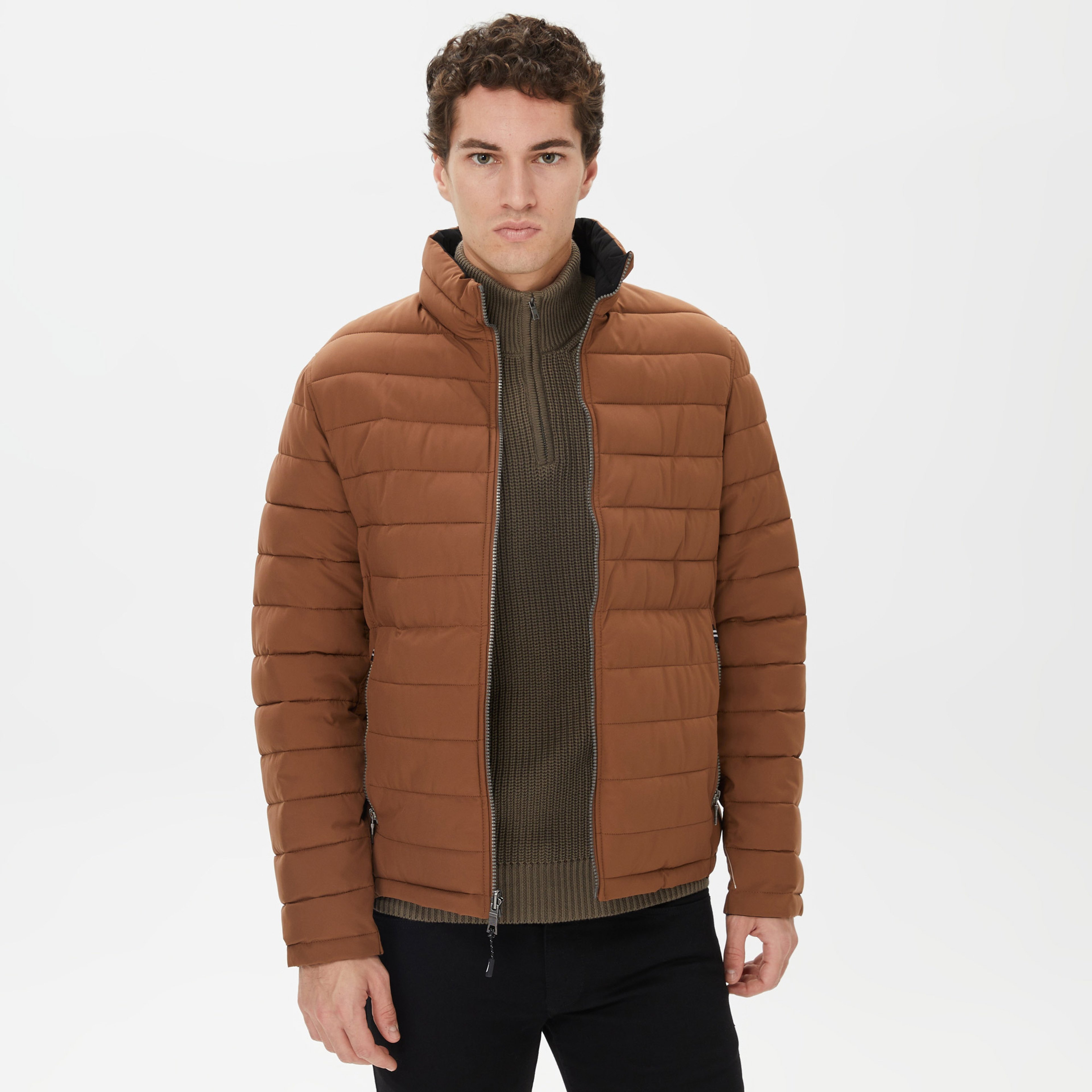 Nautica Erkek Kahverengi Çift Taraflı Mont