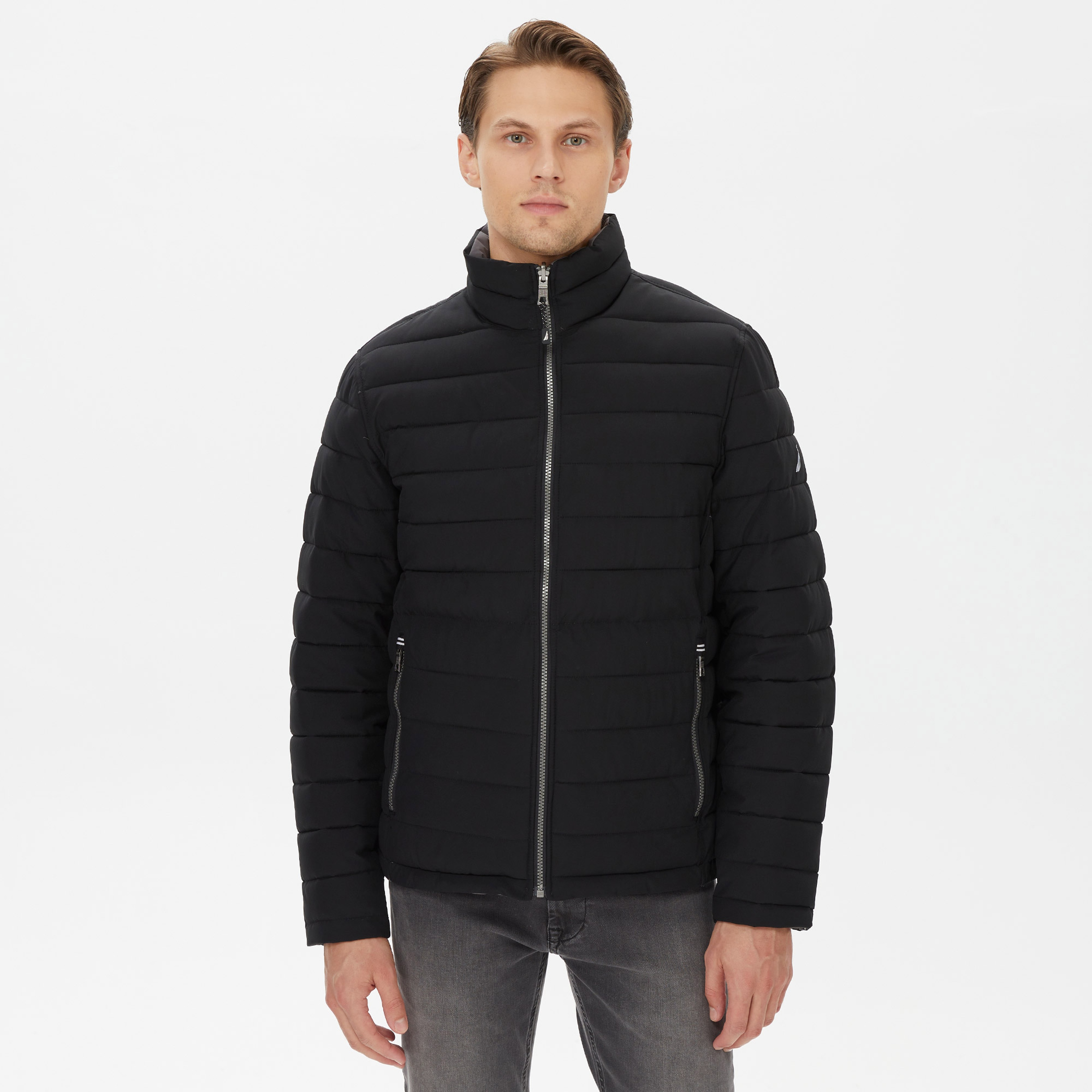 Nautica Erkek Siyah Çift Taraflı Mont