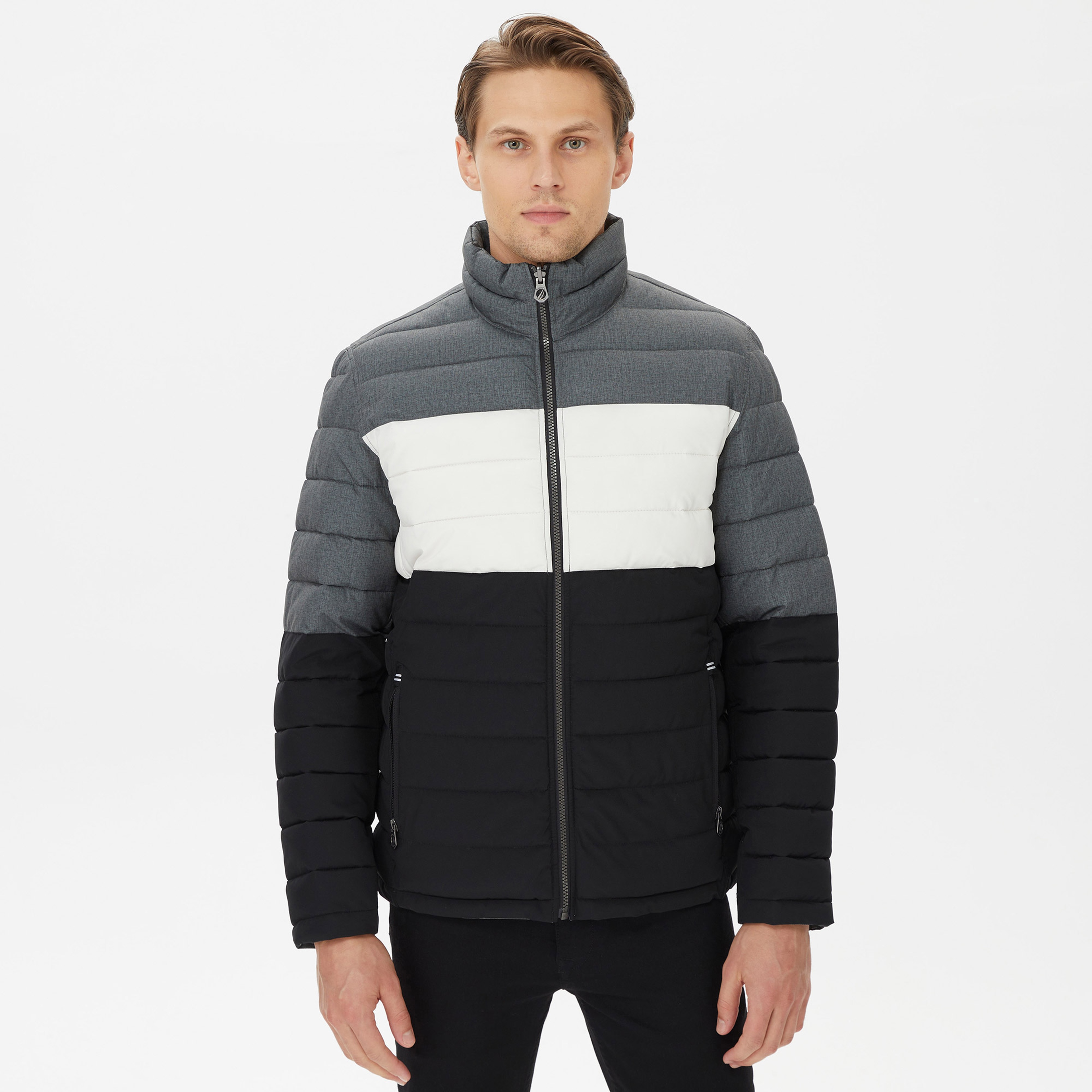 Nautica Erkek Gri Çift Taraflı Mont