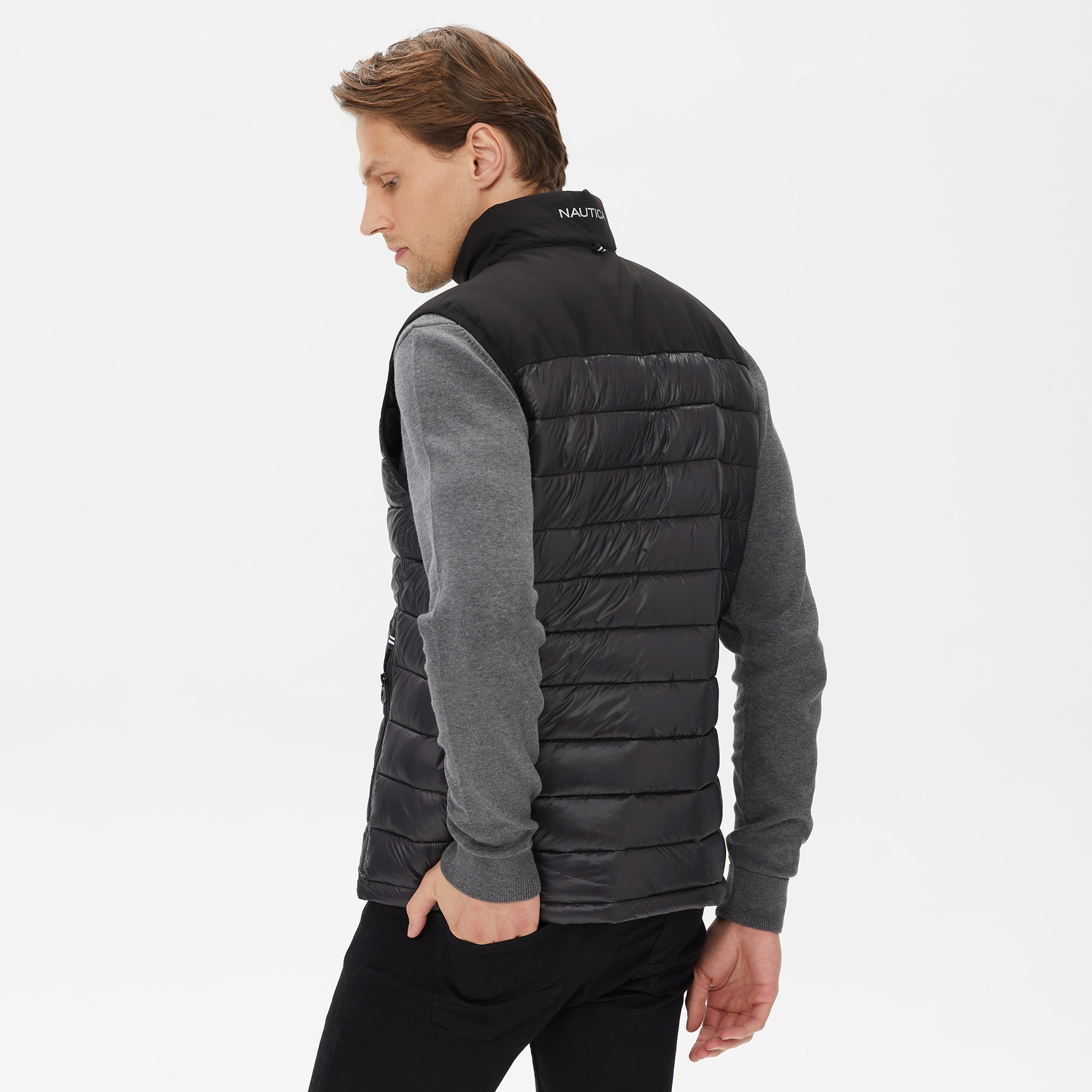 Nautica Erkek Siyah Çift Taraflı Yelek