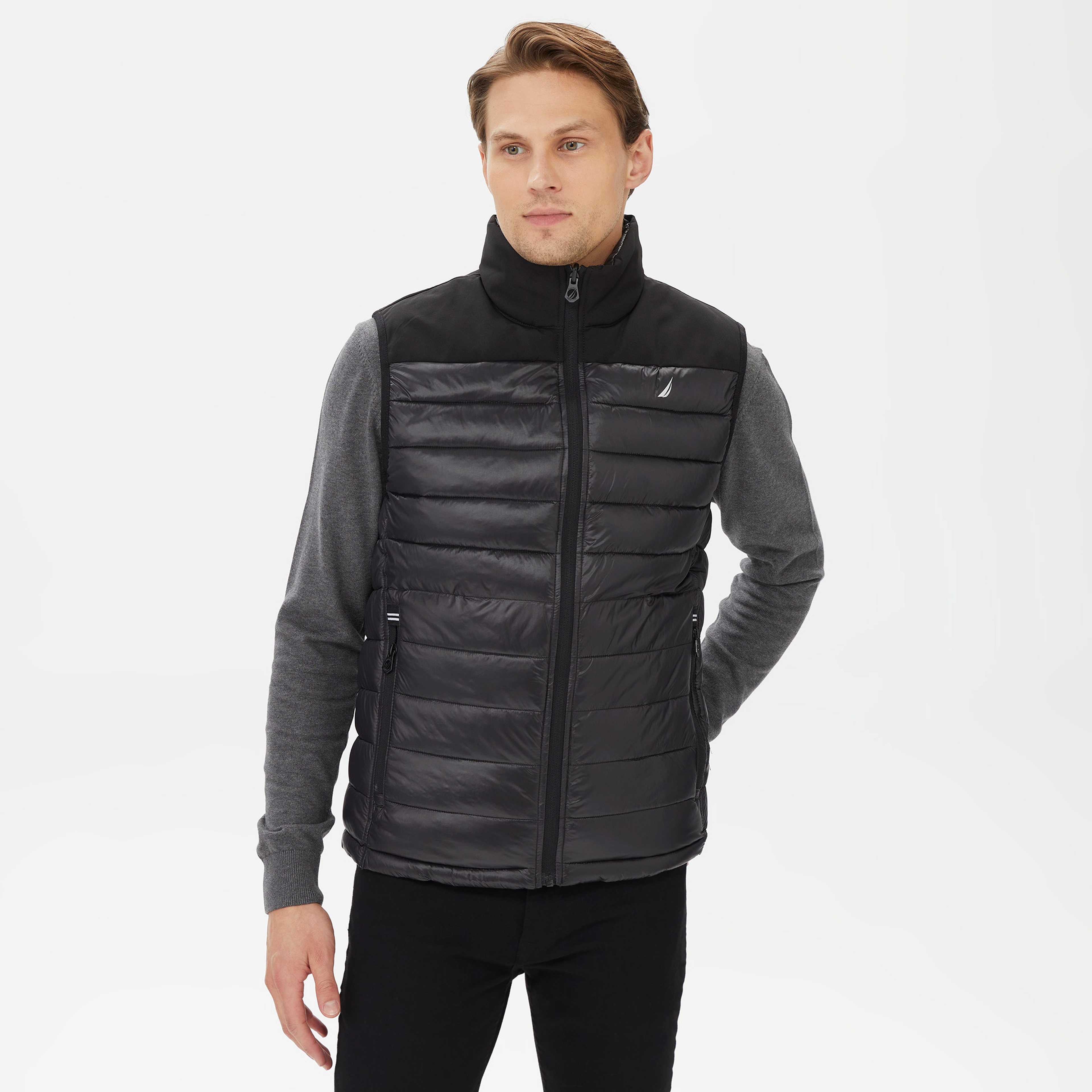 Nautica Erkek Siyah Çift Taraflı Yelek