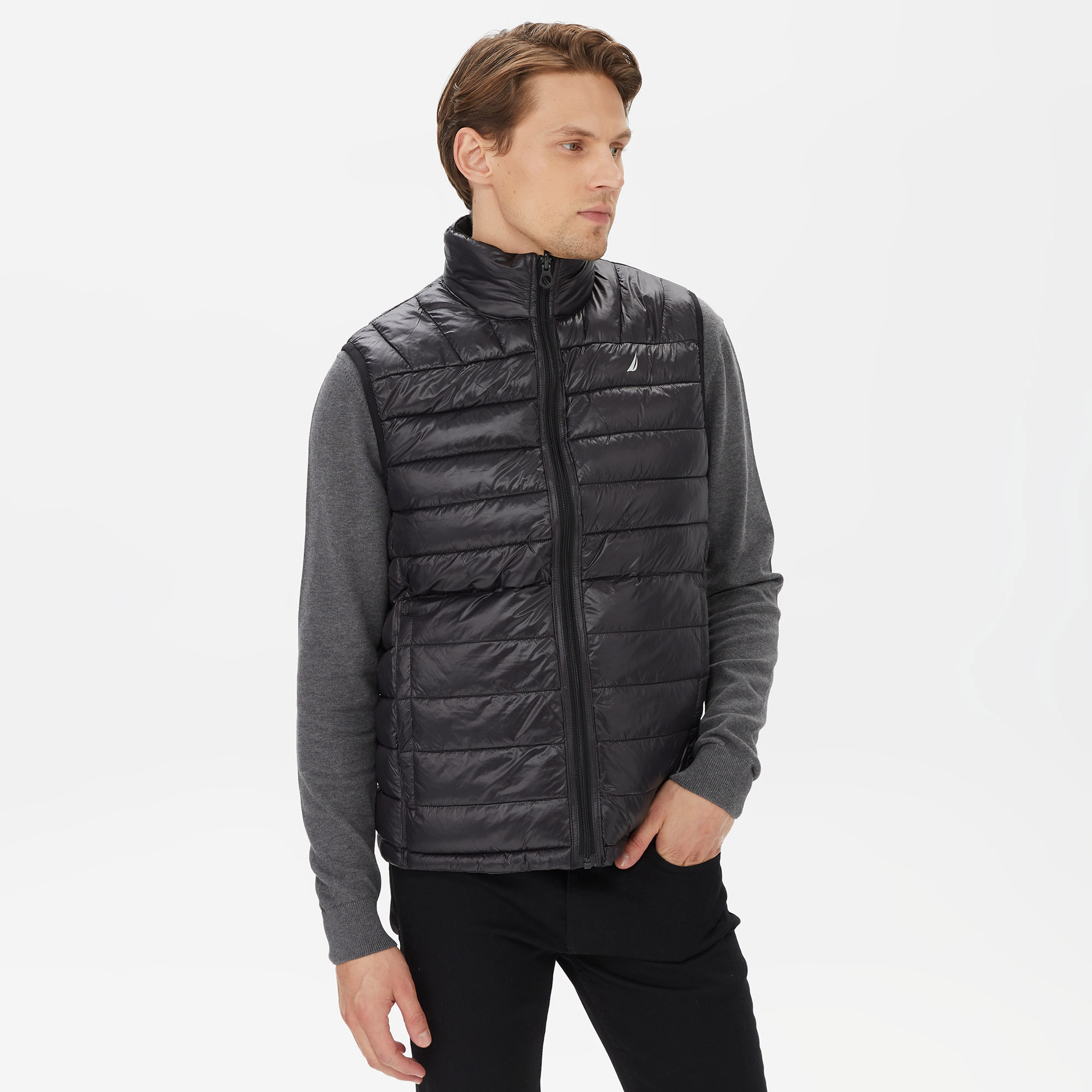 Nautica Erkek Siyah Çift Taraflı Yelek