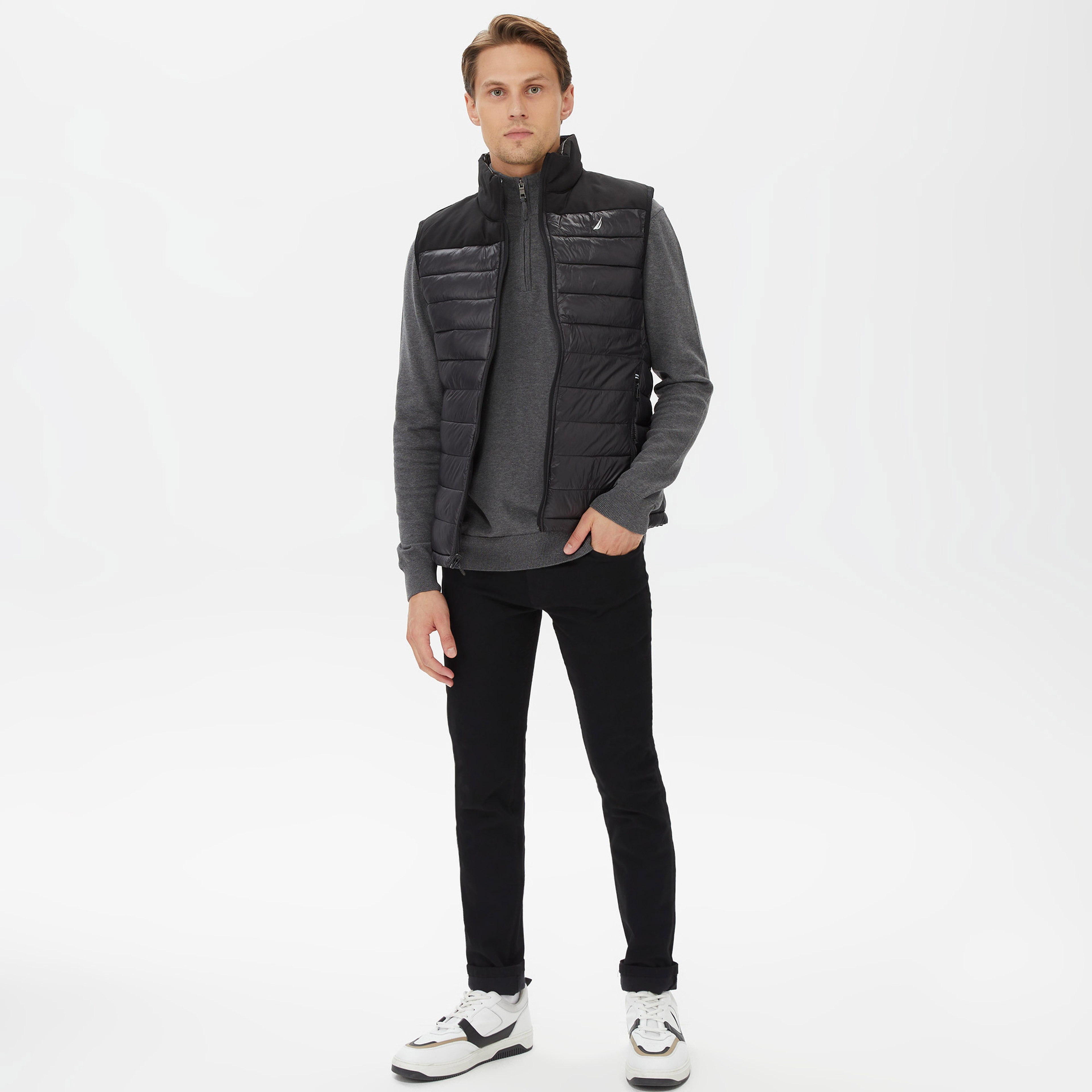 Nautica Erkek Siyah Çift Taraflı Yelek