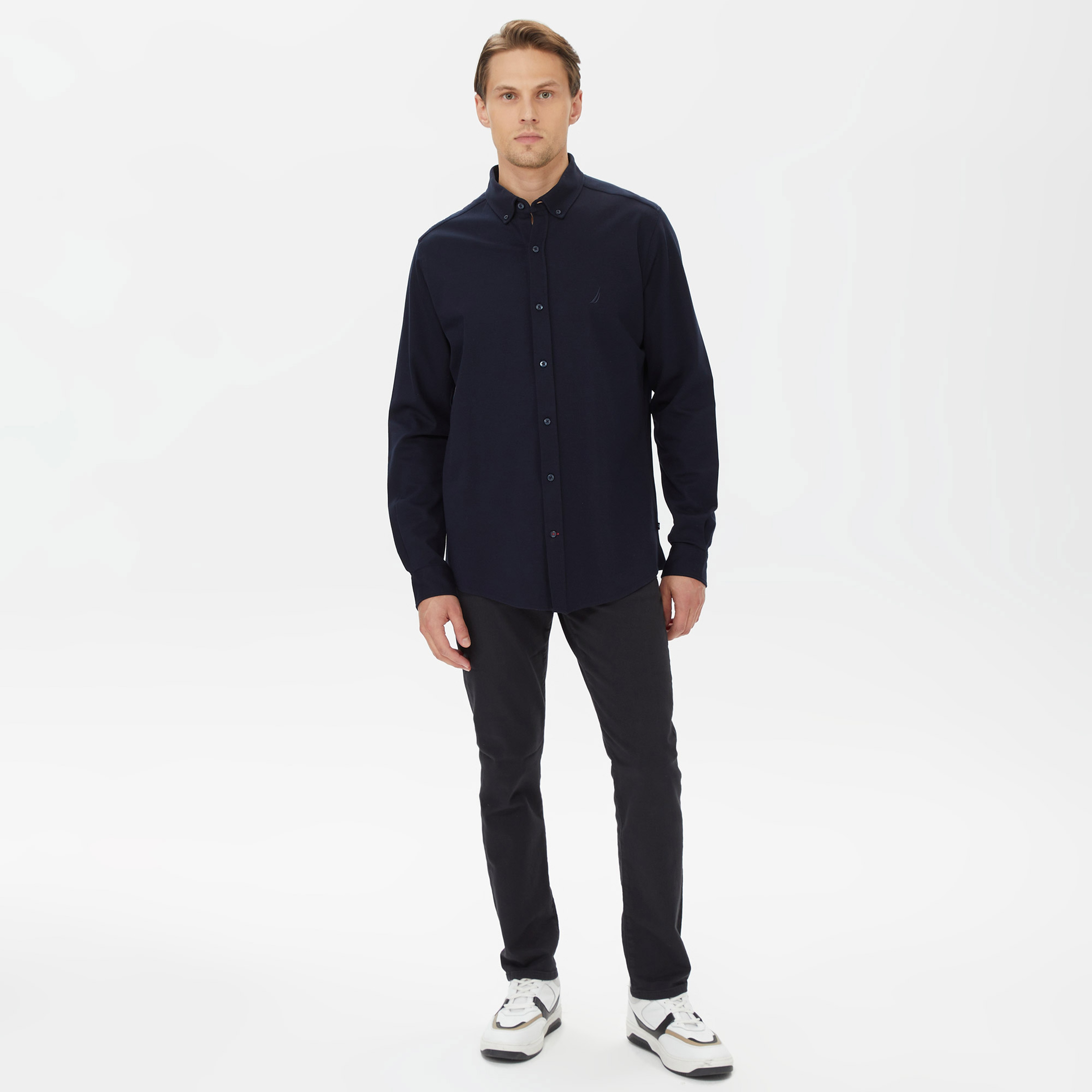 Nautica Erkek Lacivert Slim Fit Gömlek