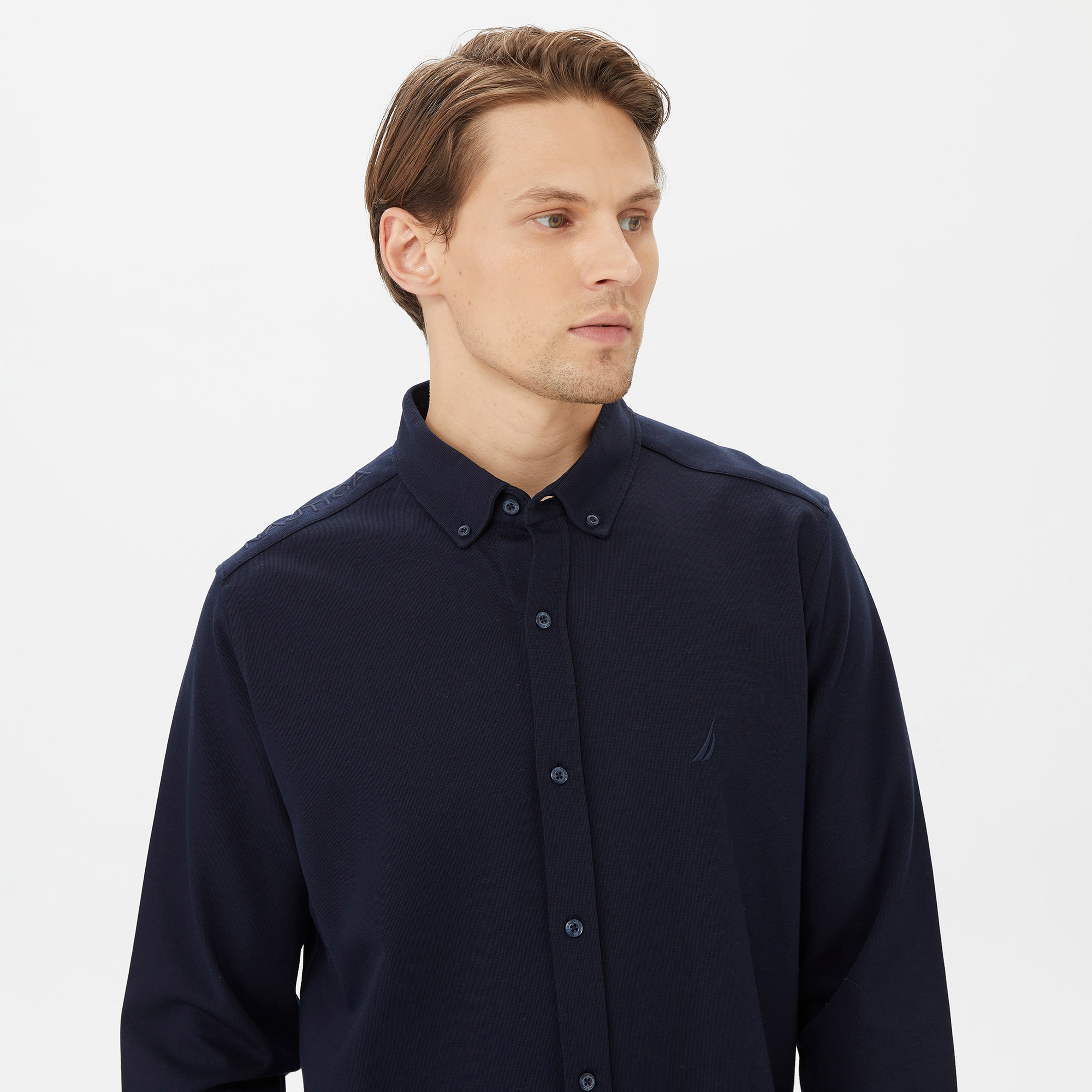 Nautica Erkek Lacivert Slim Fit Gömlek