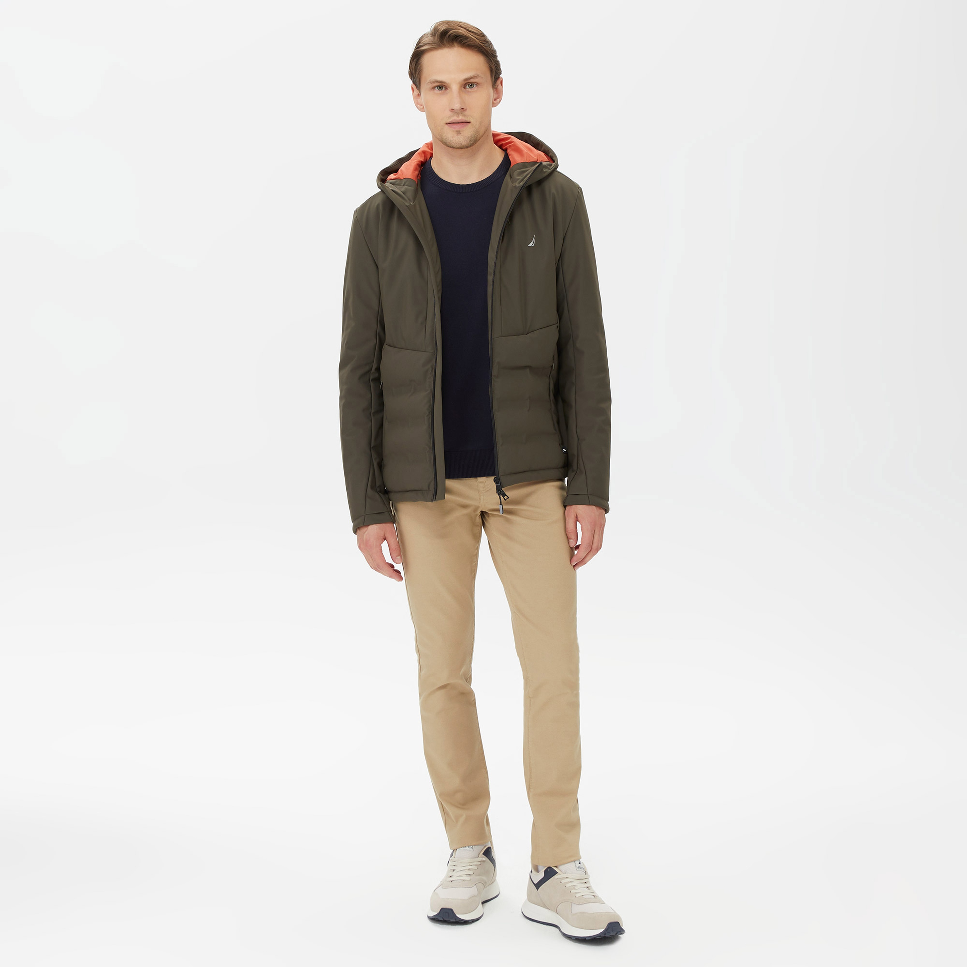 Nautica Erkek Yeşil Standart Fit Mont