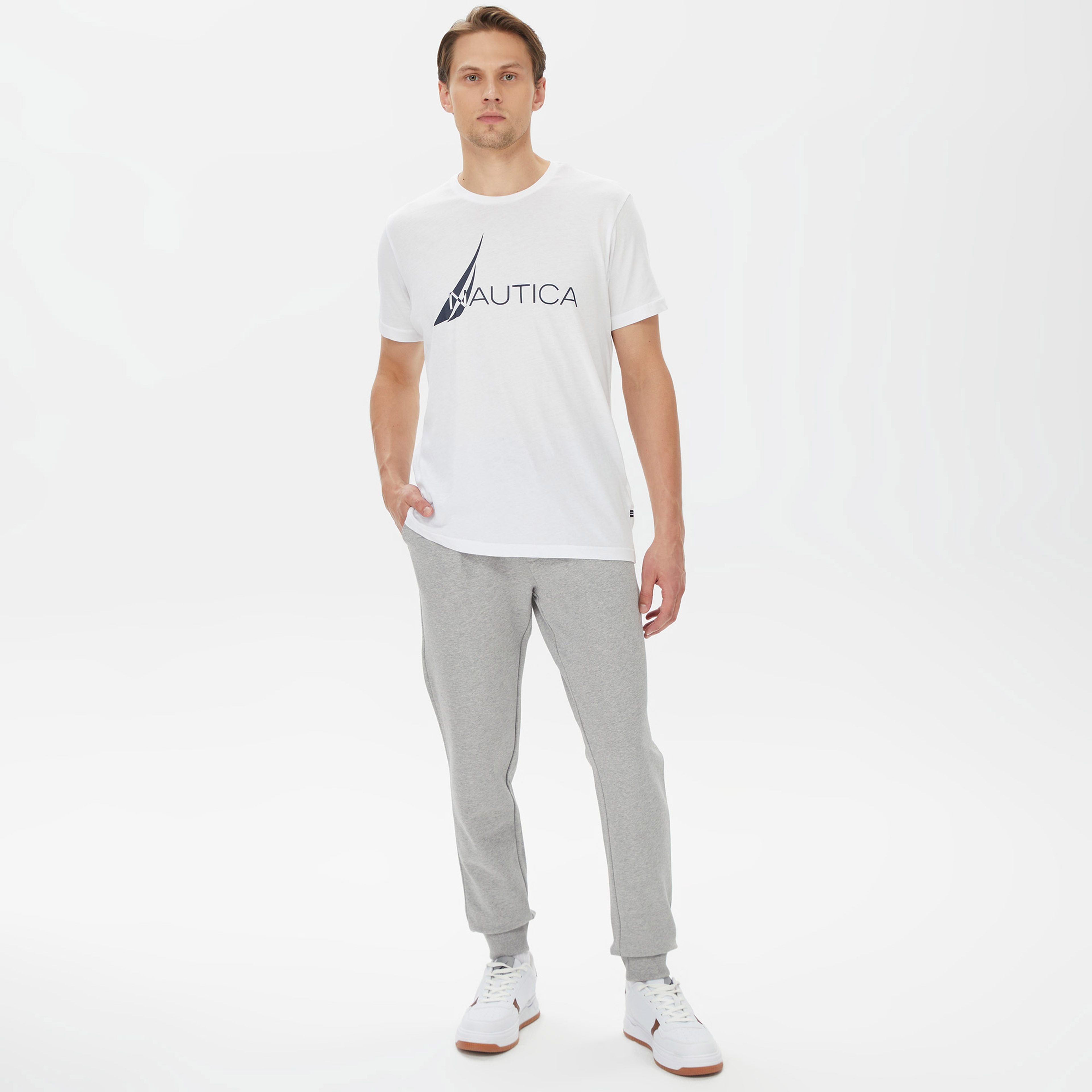 Nautica Erkek Gri Standart Fit Eşofman Altı