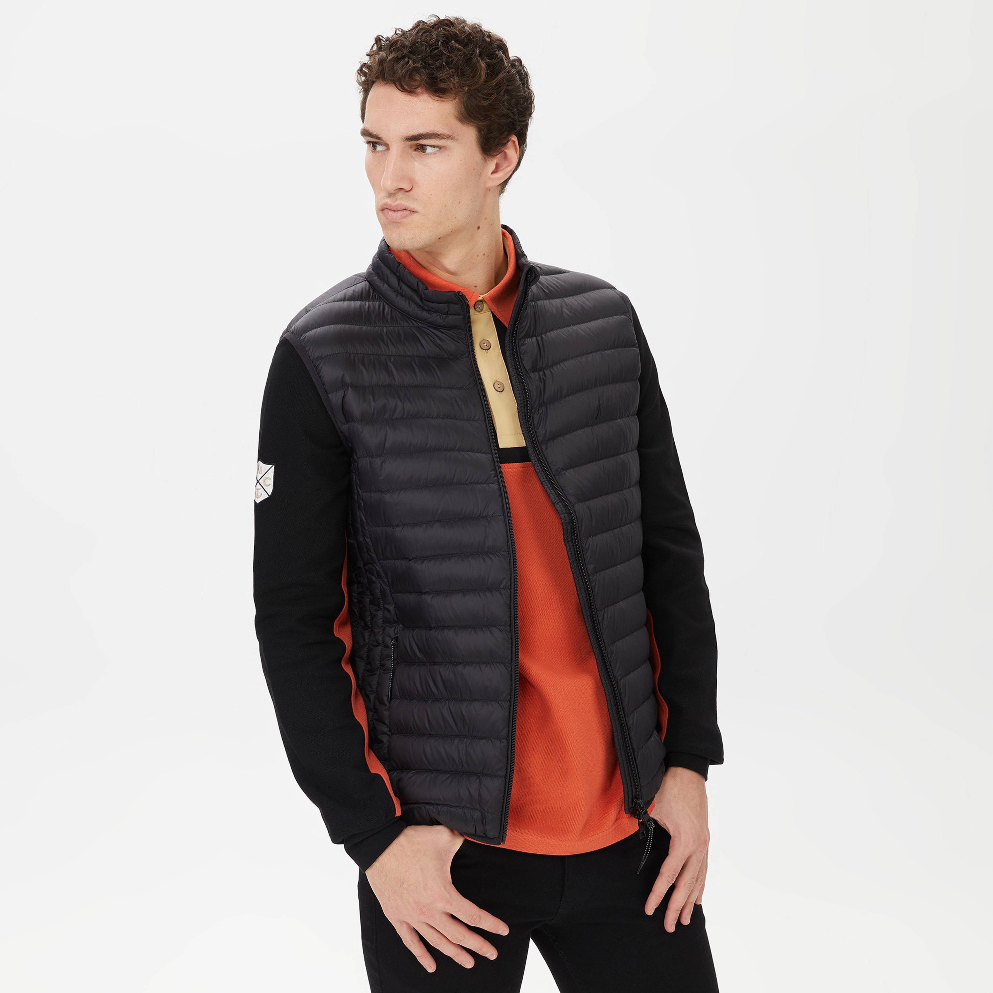 Nautica Erkek Siyah Standart Fit Yelek