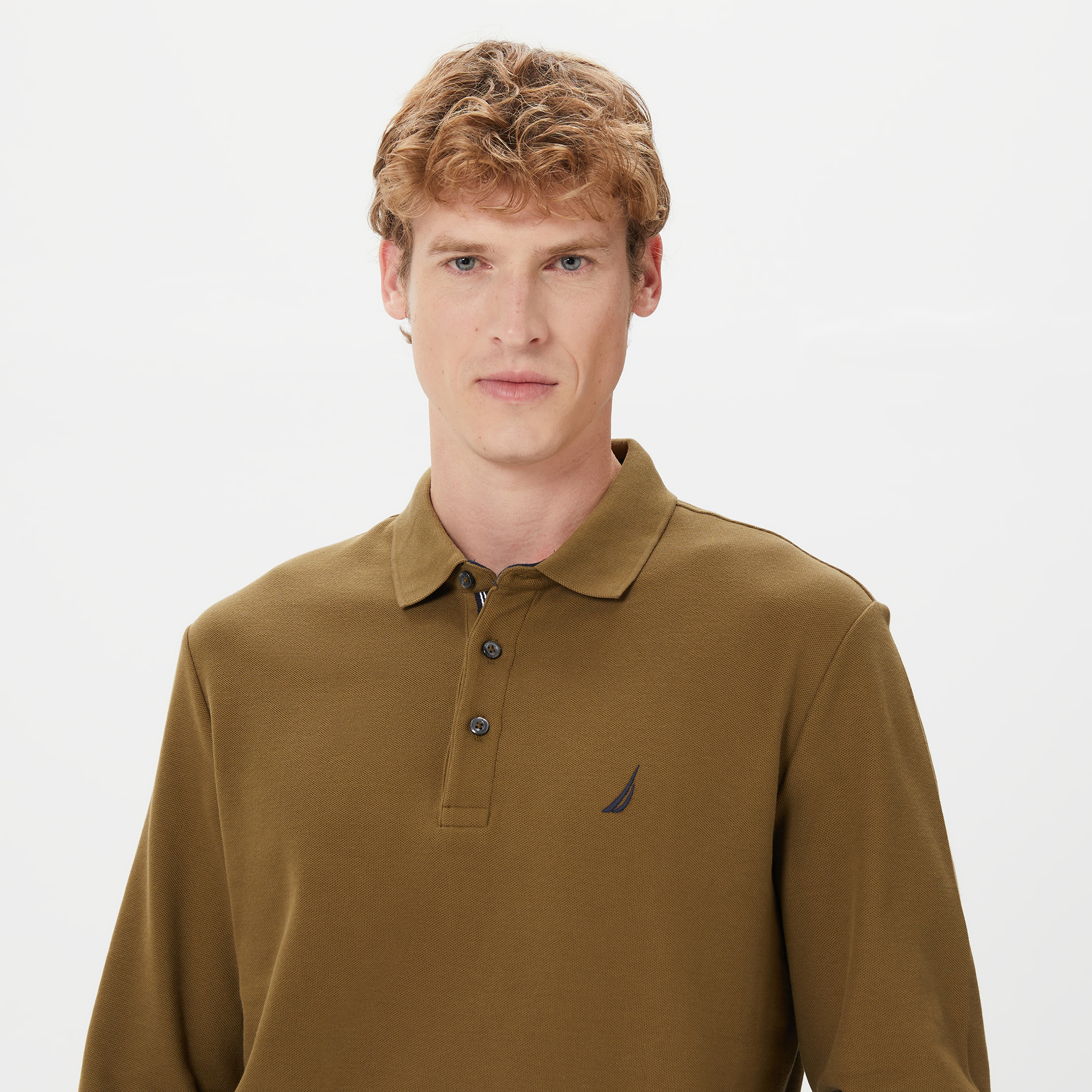 Nautica Erkek Yeşil Classic Fit Uzun Kollu Polo Yaka T-Shirt