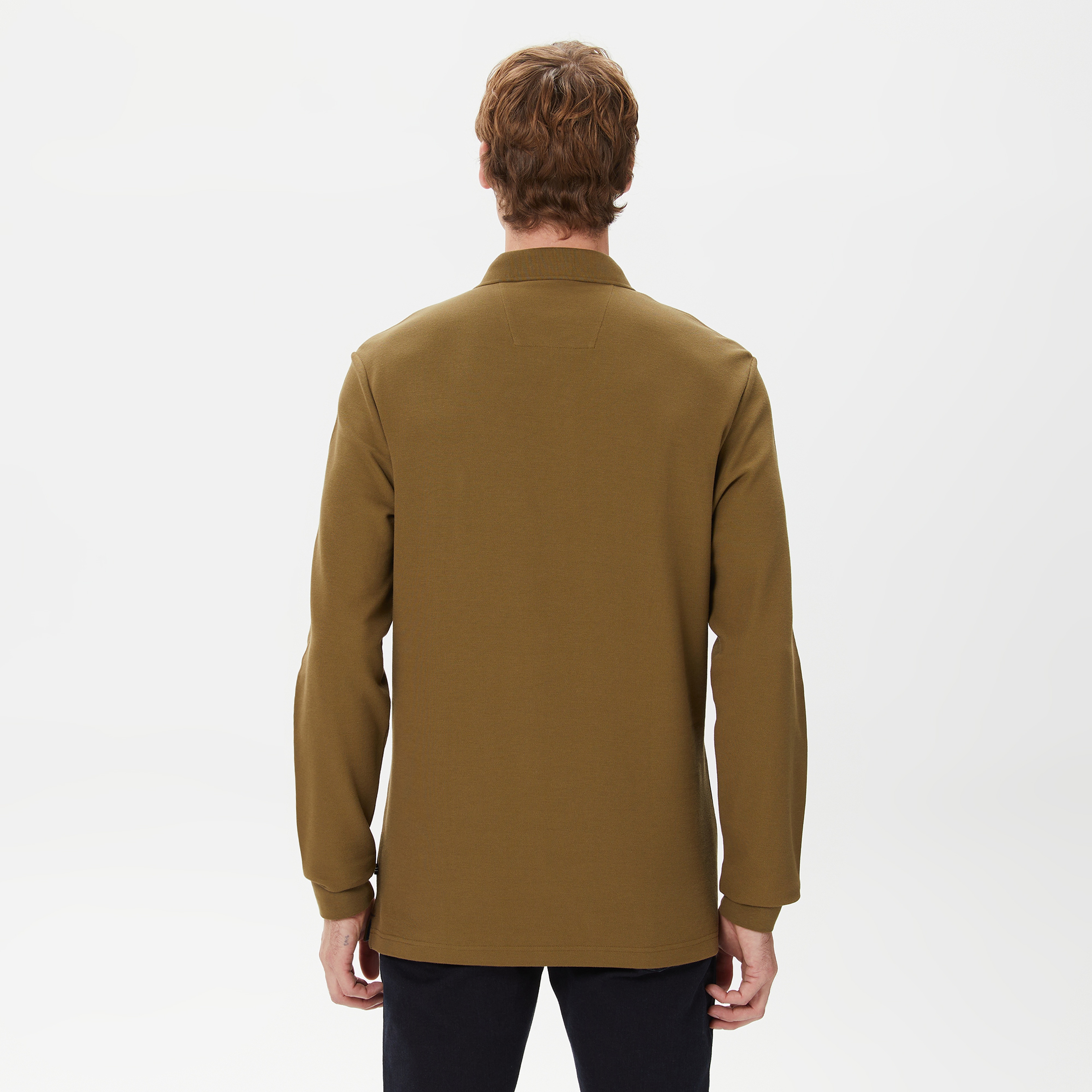 Nautica Erkek Yeşil Classic Fit Uzun Kollu Polo Yaka T-Shirt