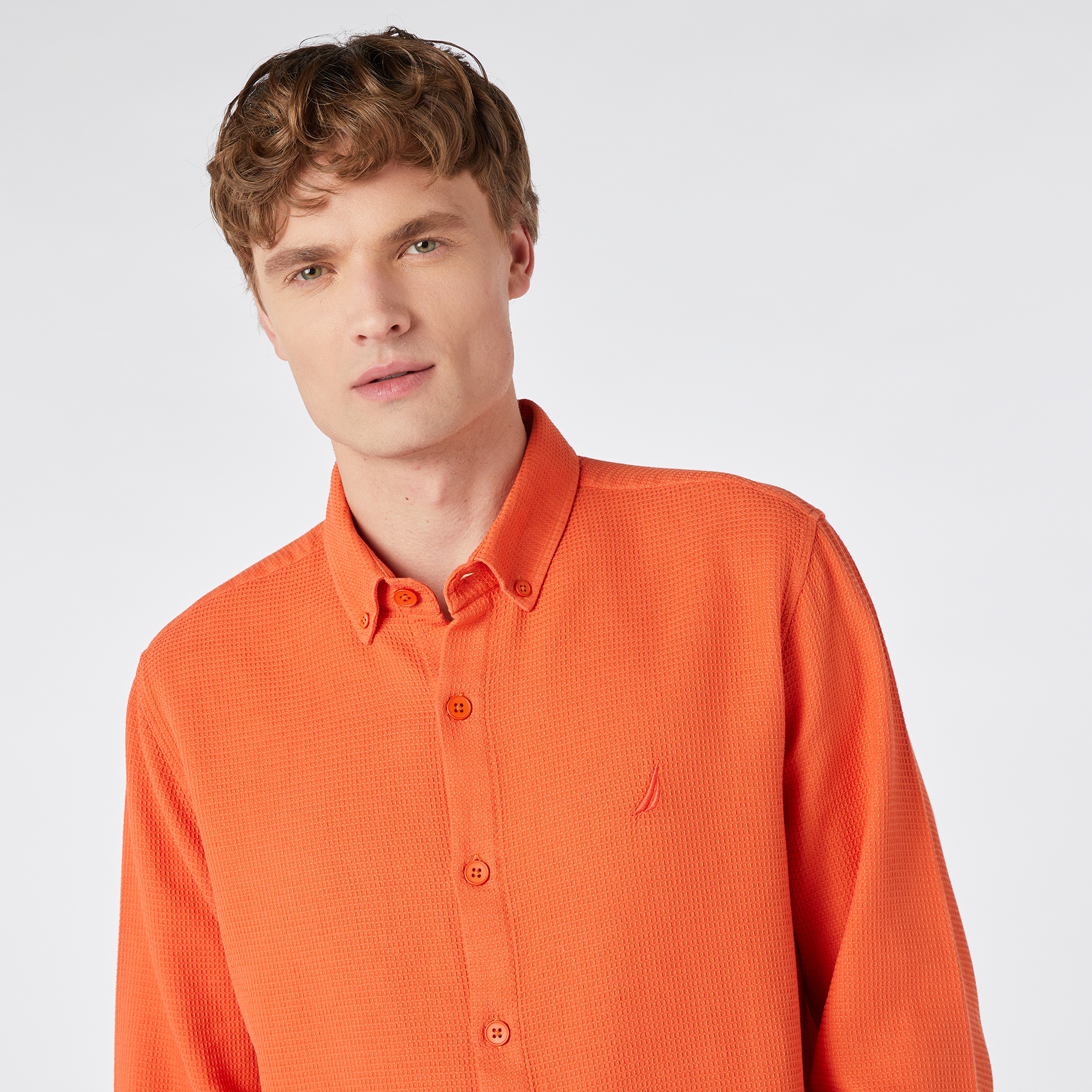 Nautica Erkek Turuncu Classic Fit Gömlek