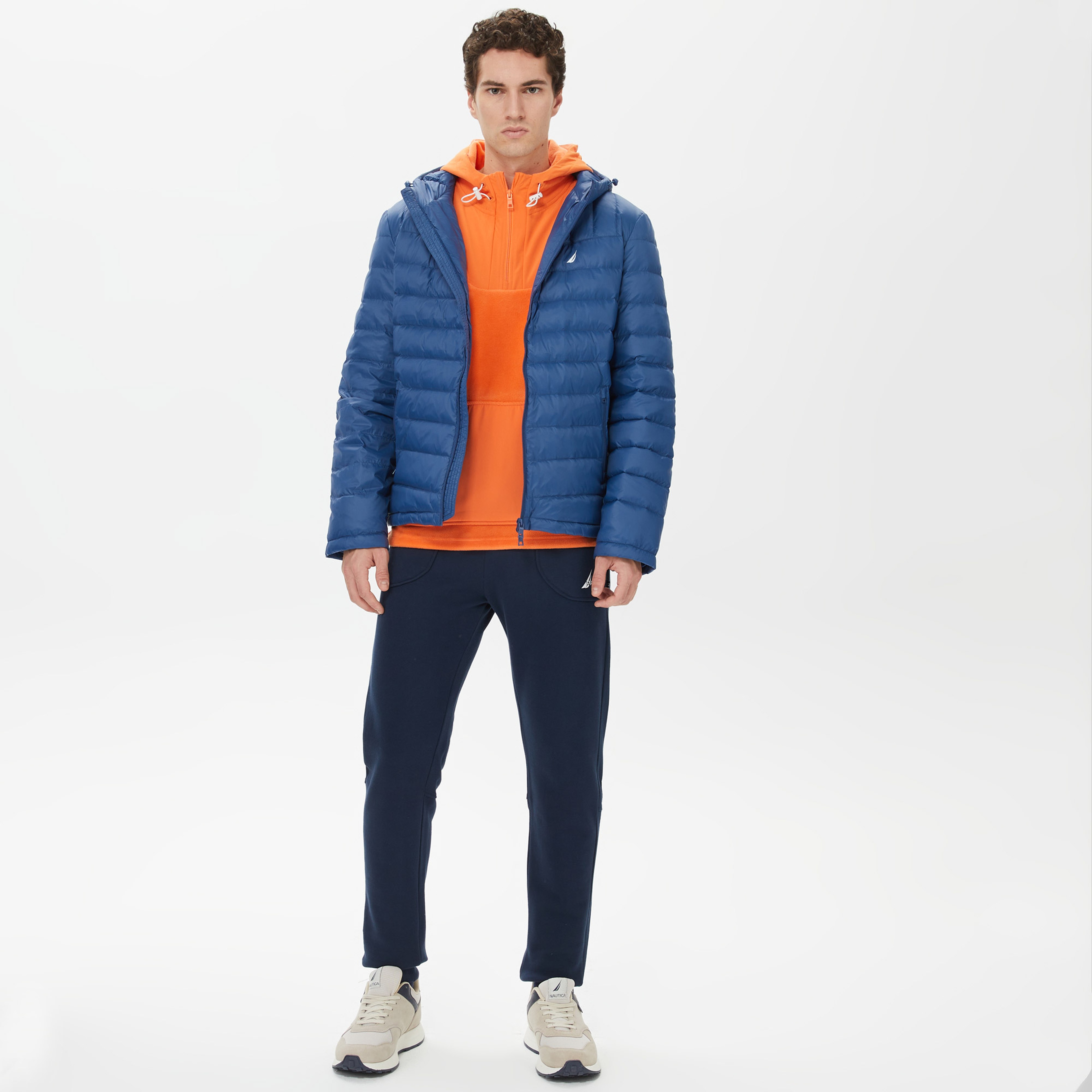 Nautica Erkek Mavi Standart Fit Mont