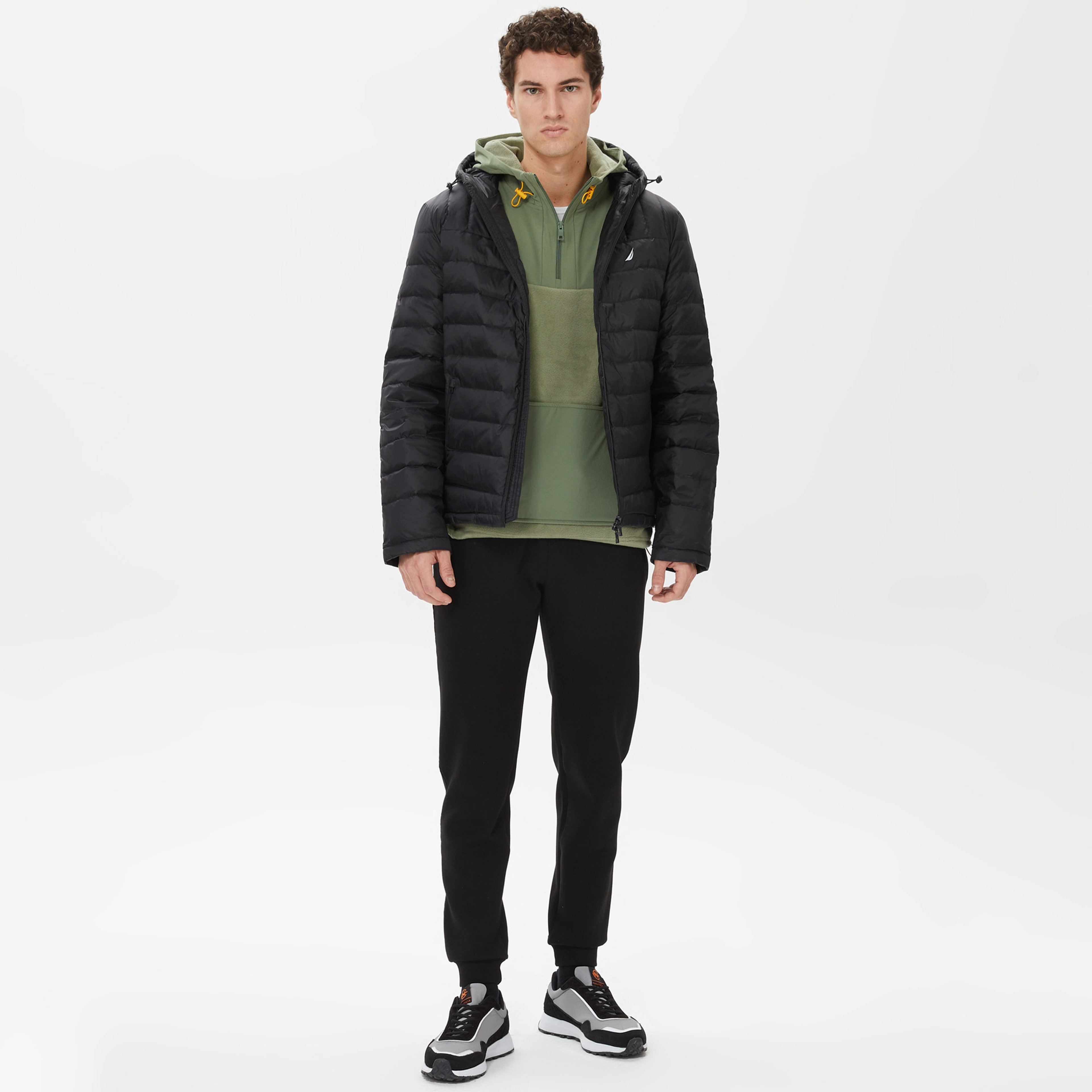 Nautica Erkek Siyah Standart Fit Mont