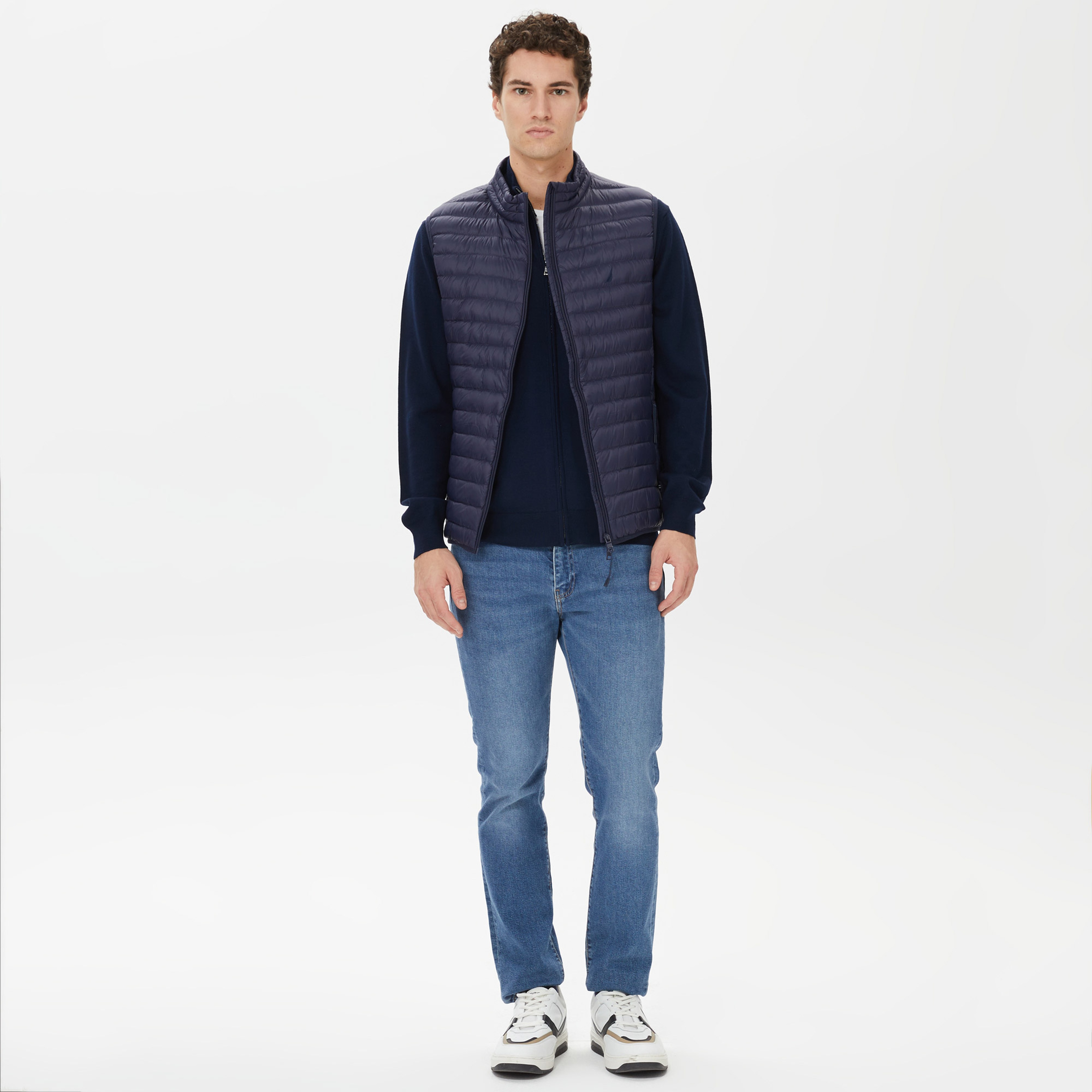 Nautica Erkek Lacivert Standart Fit Yelek