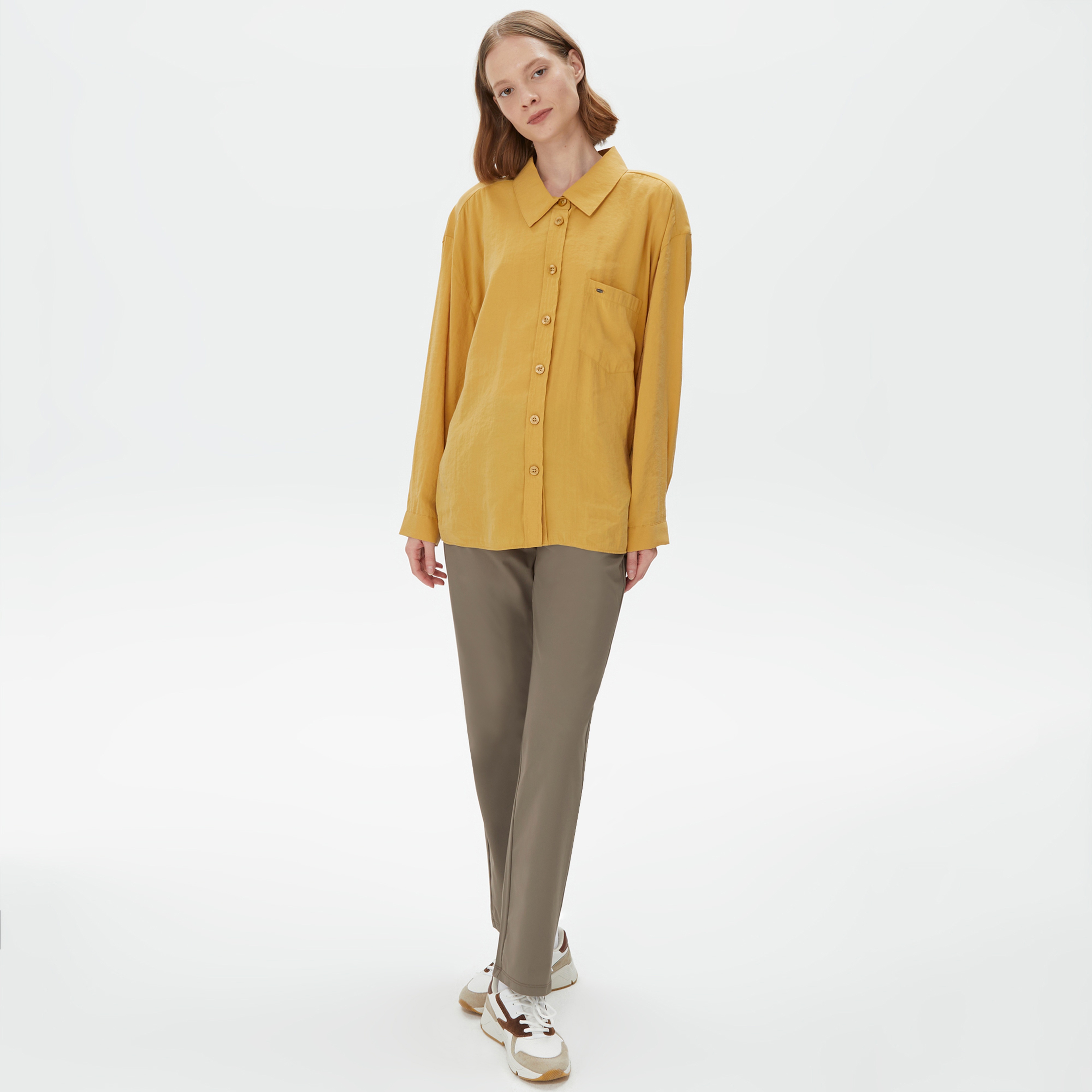 Nautica Kadın Yeşil Oversize Gömlek