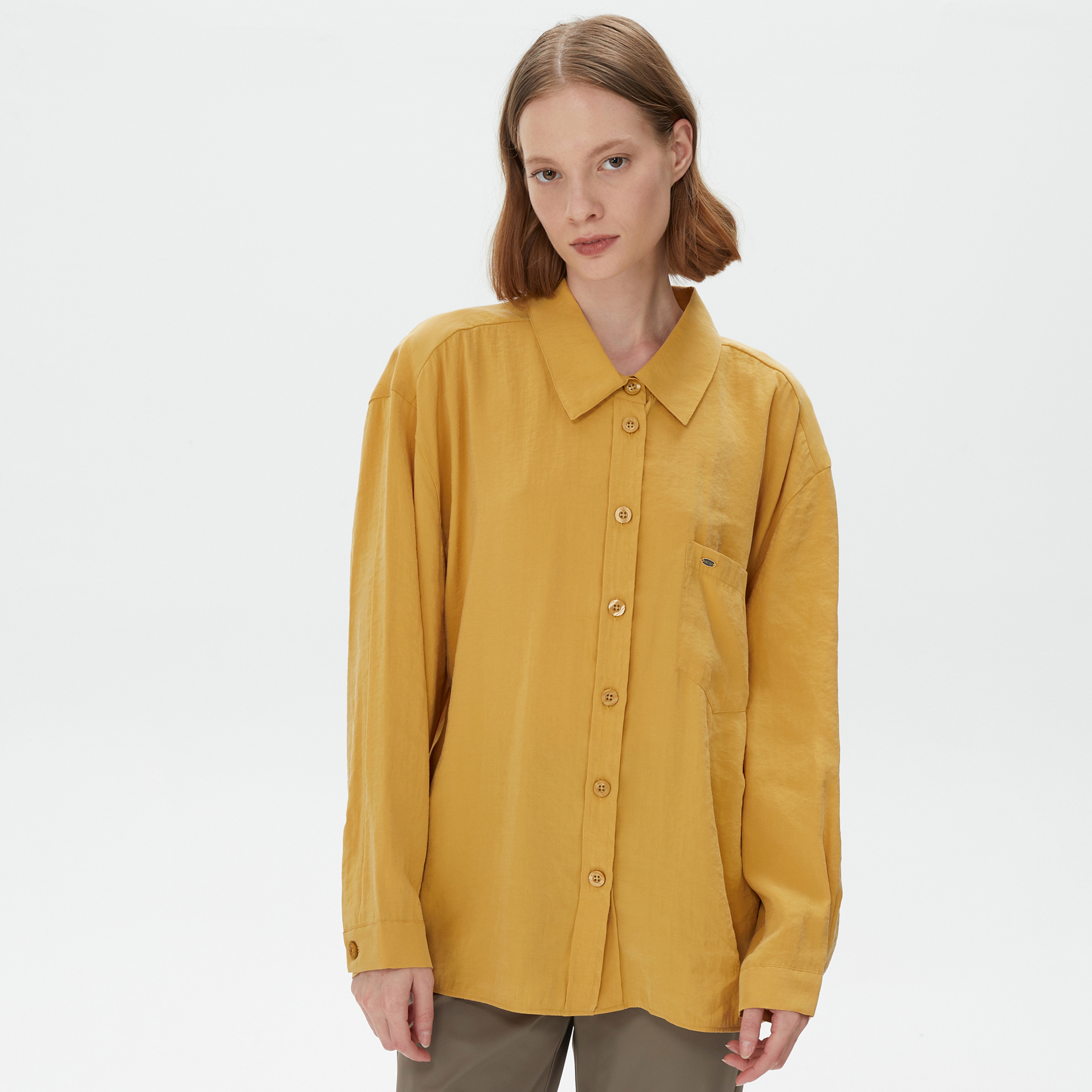 Nautica Kadın Yeşil Oversize Gömlek