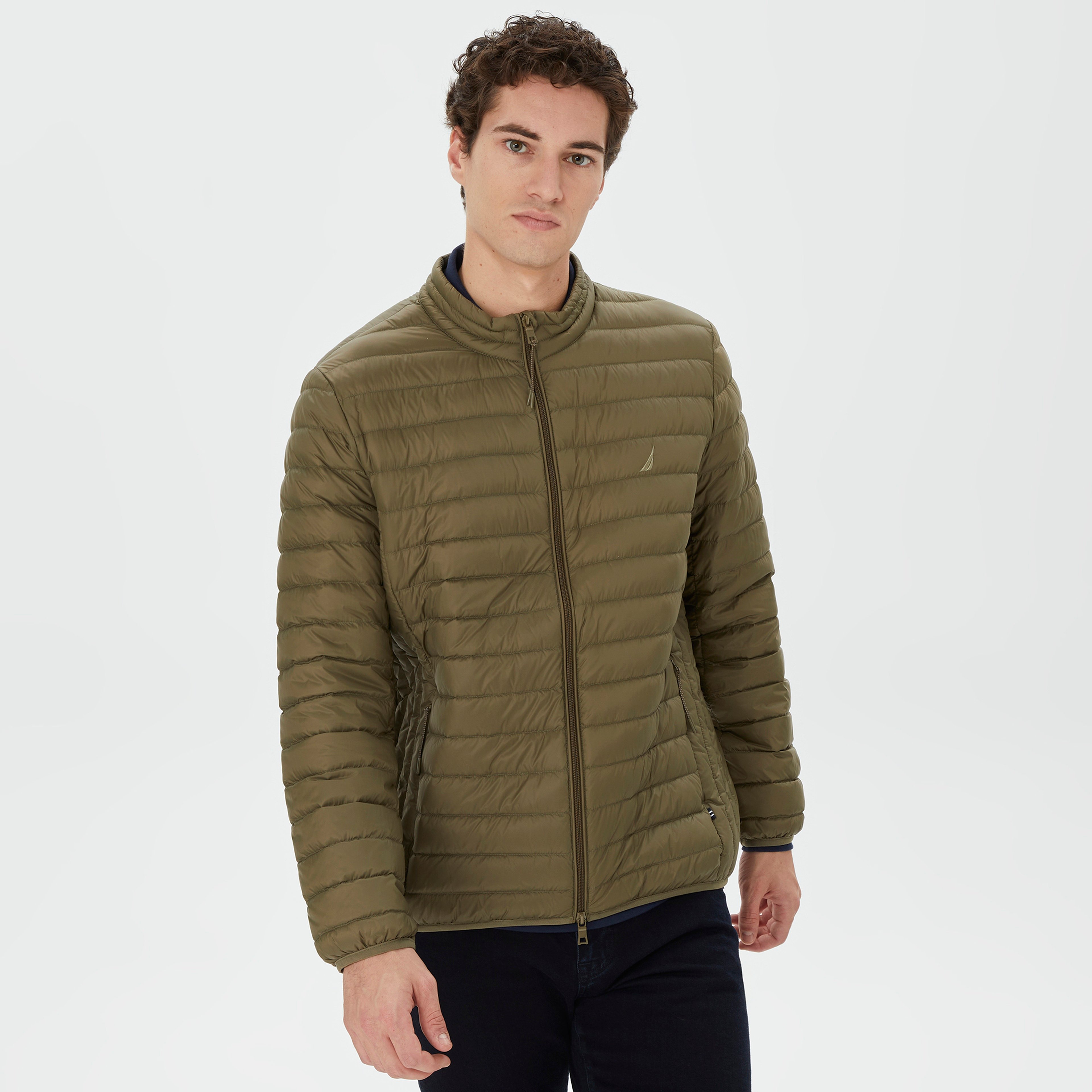 Nautica Erkek Yeşil Standart Fit Mont