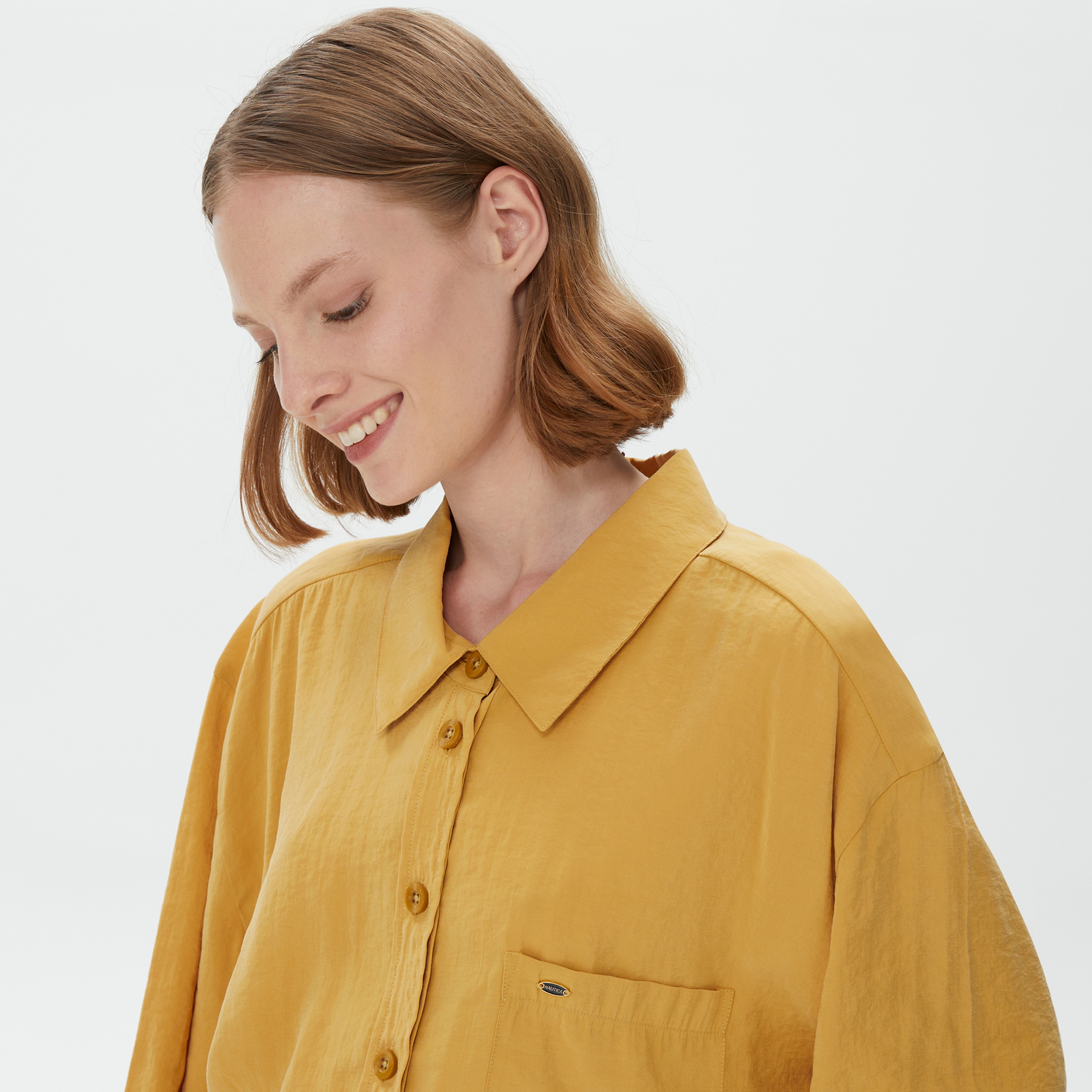 Nautica Kadın Yeşil Oversize Gömlek