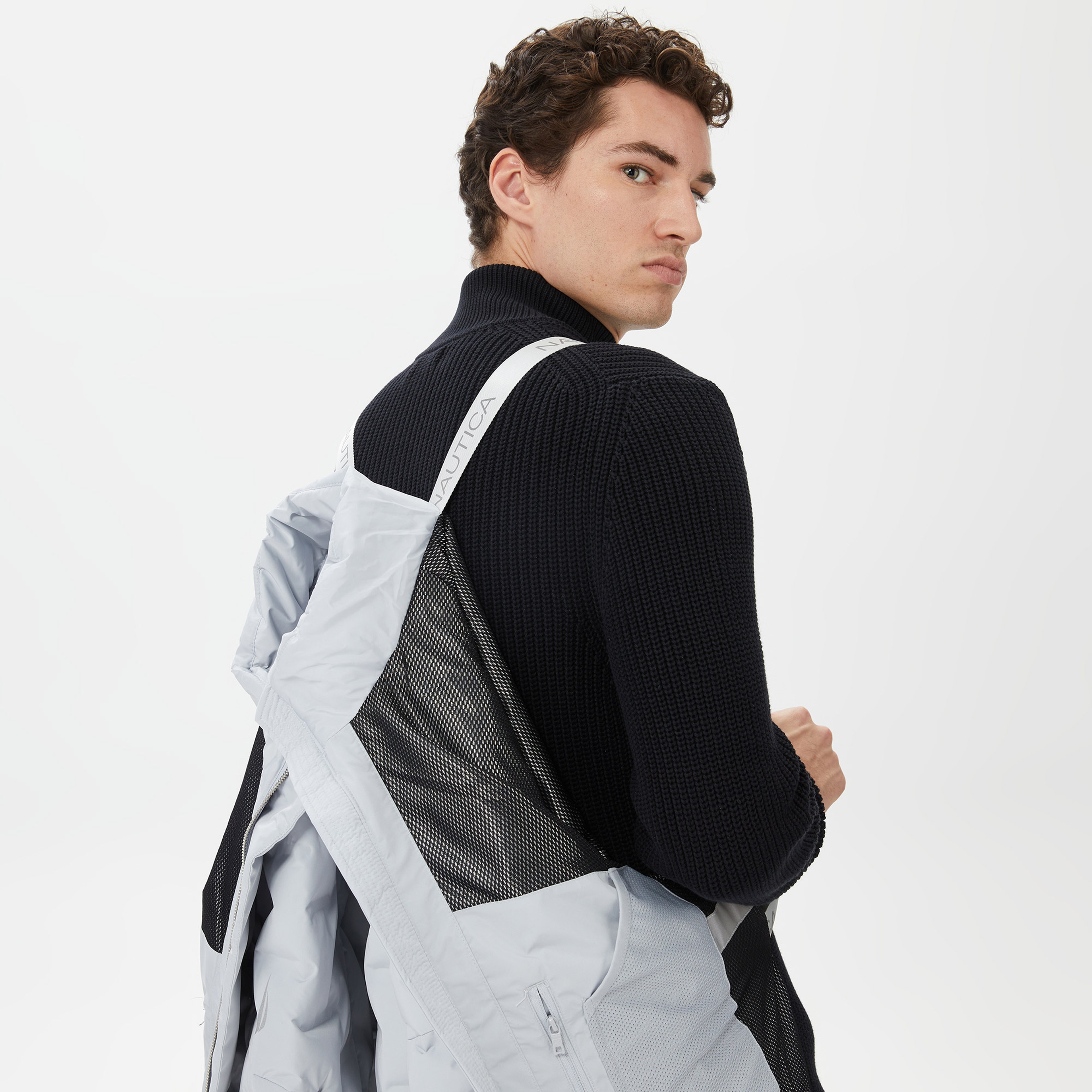 Nautica Erkek Gri Standart Fit Mont