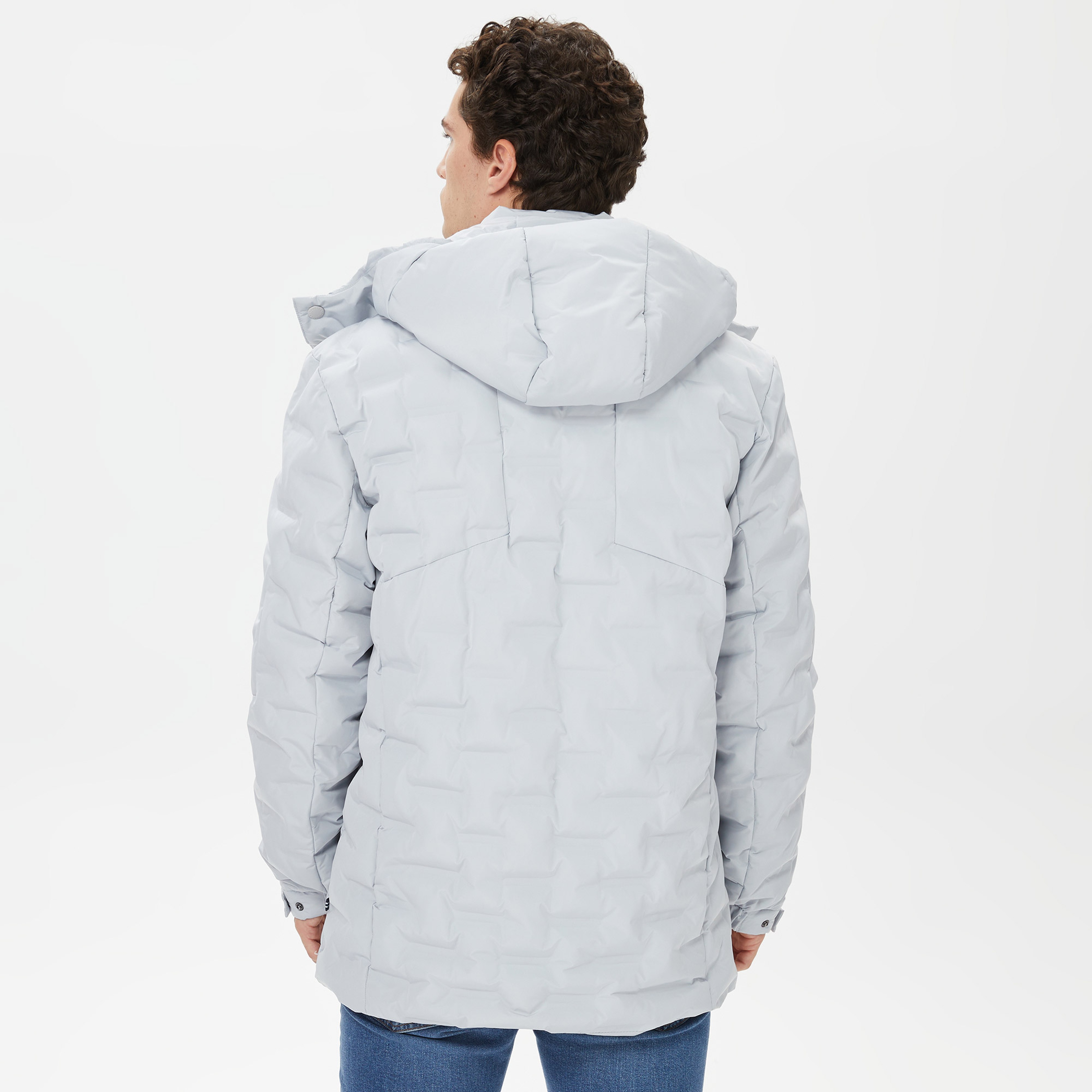 Nautica Erkek Gri Standart Fit Mont