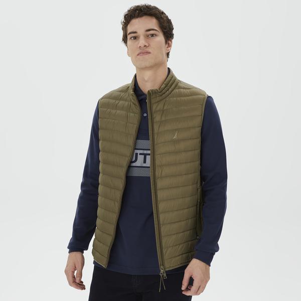 Nautica Erkek Yeşil Standart Fit Yelek