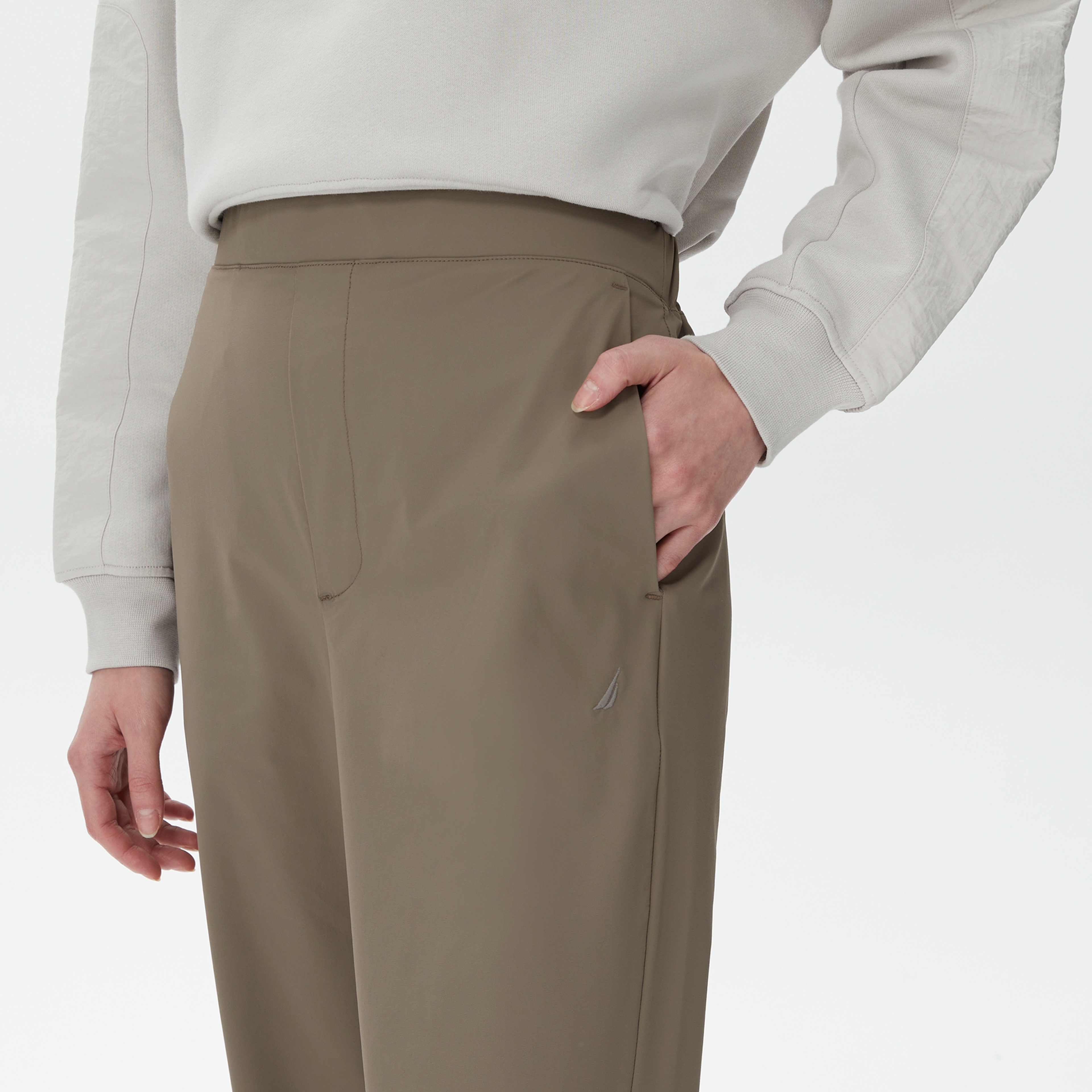 Nautica Kadın Kırık Beyaz Relaxed Fit Pantolon