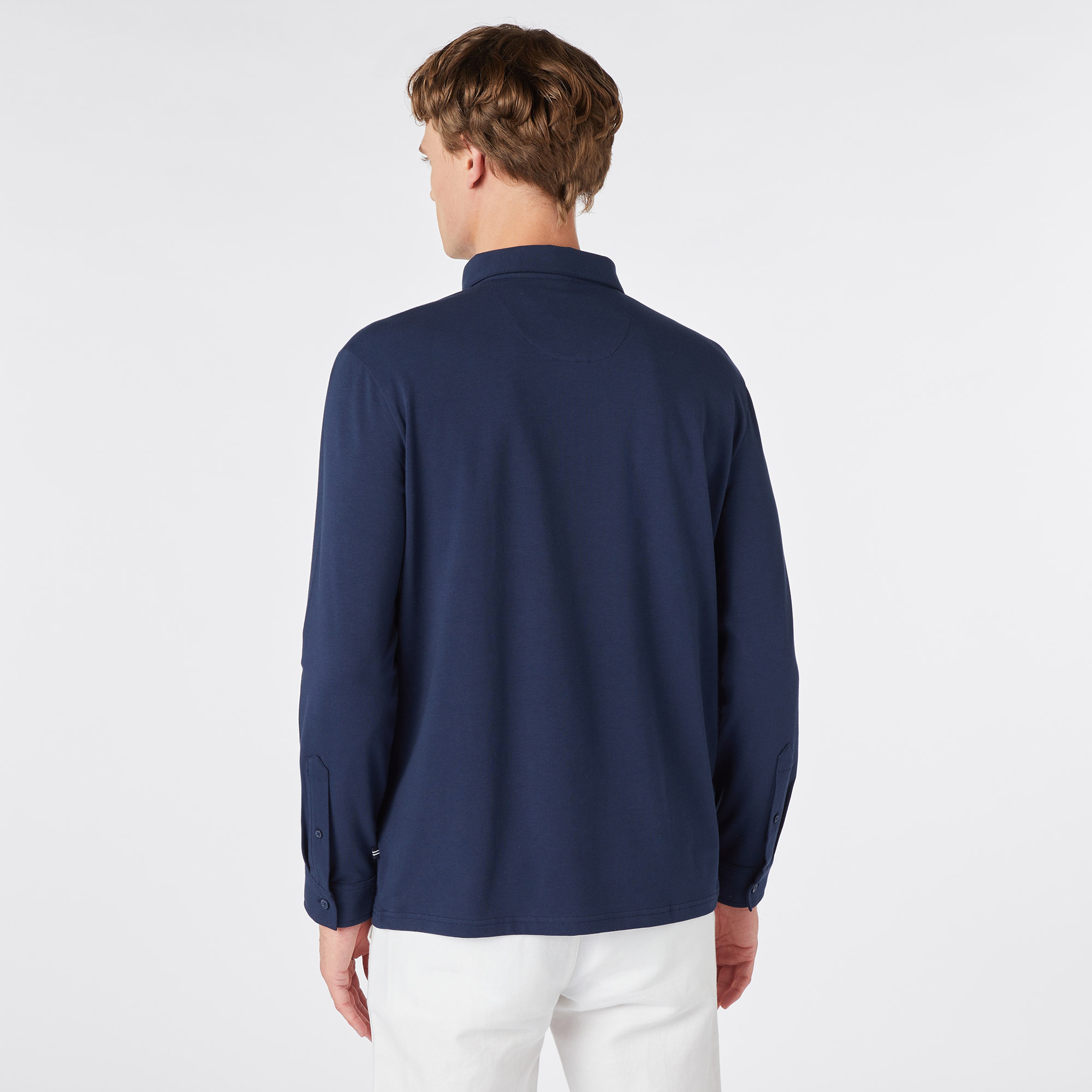 Nautica Erkek Lacivert Uzun Kollu Polo