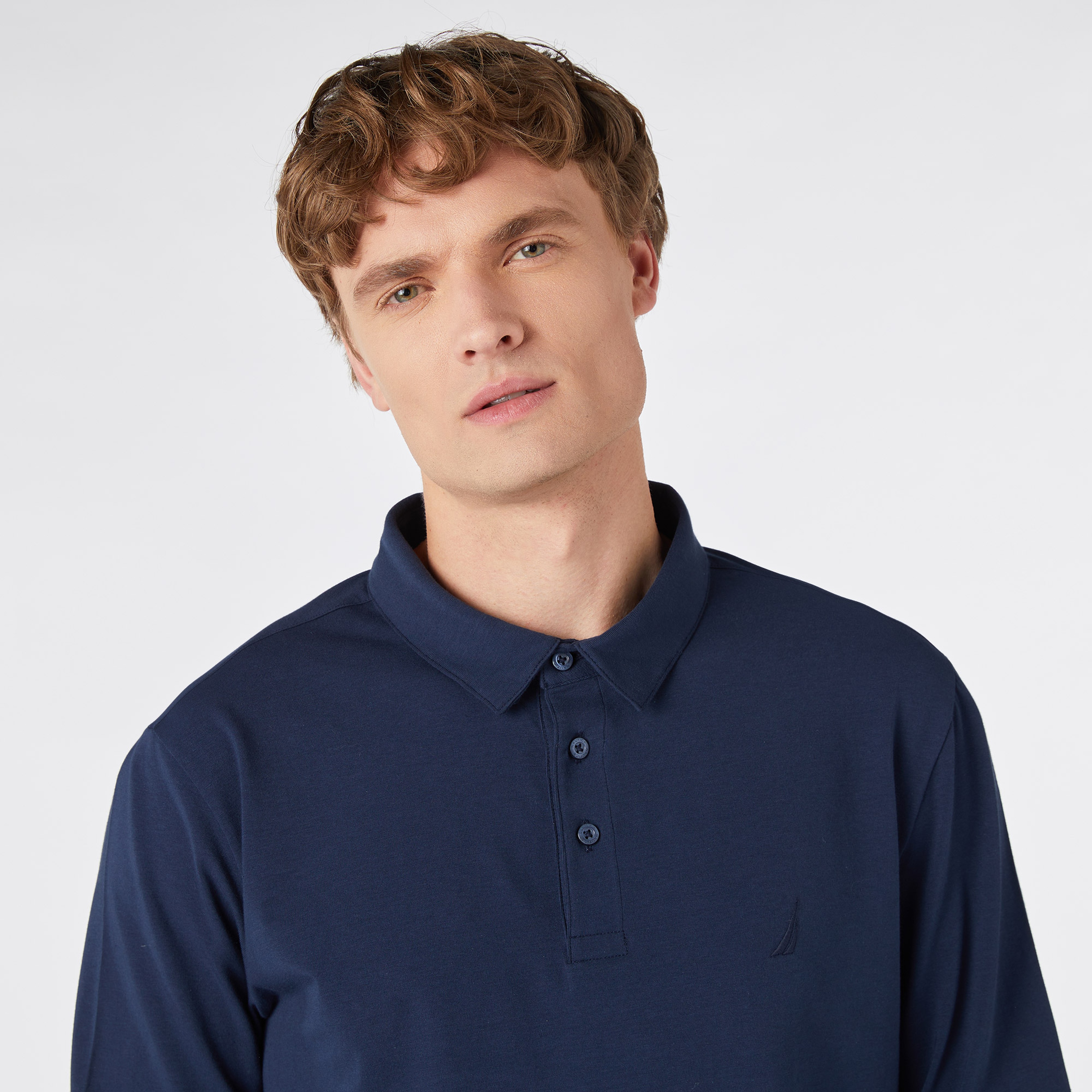 Nautica Erkek Lacivert Uzun Kollu Polo