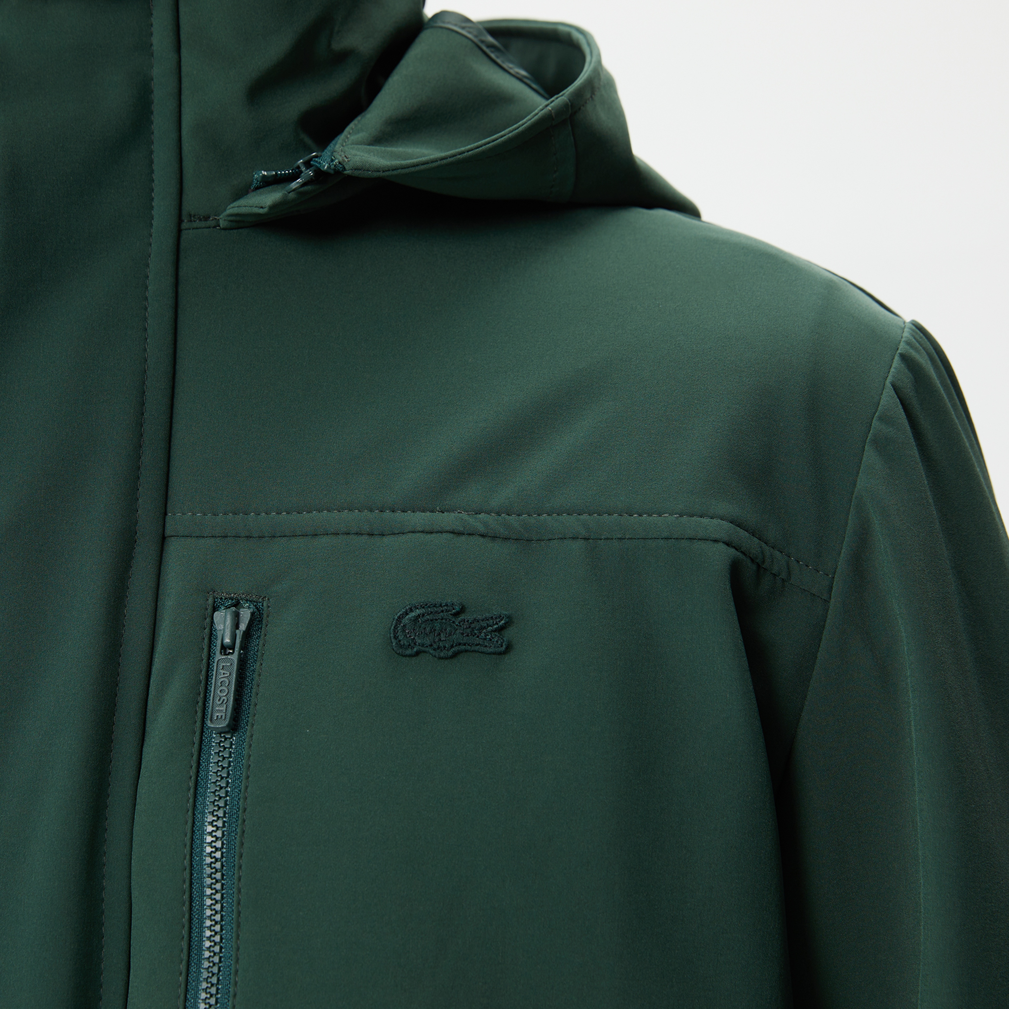 Erkek Kapüşonlu Kapitone Haki Mont