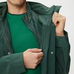 Erkek Kapüşonlu Kapitone Haki Mont