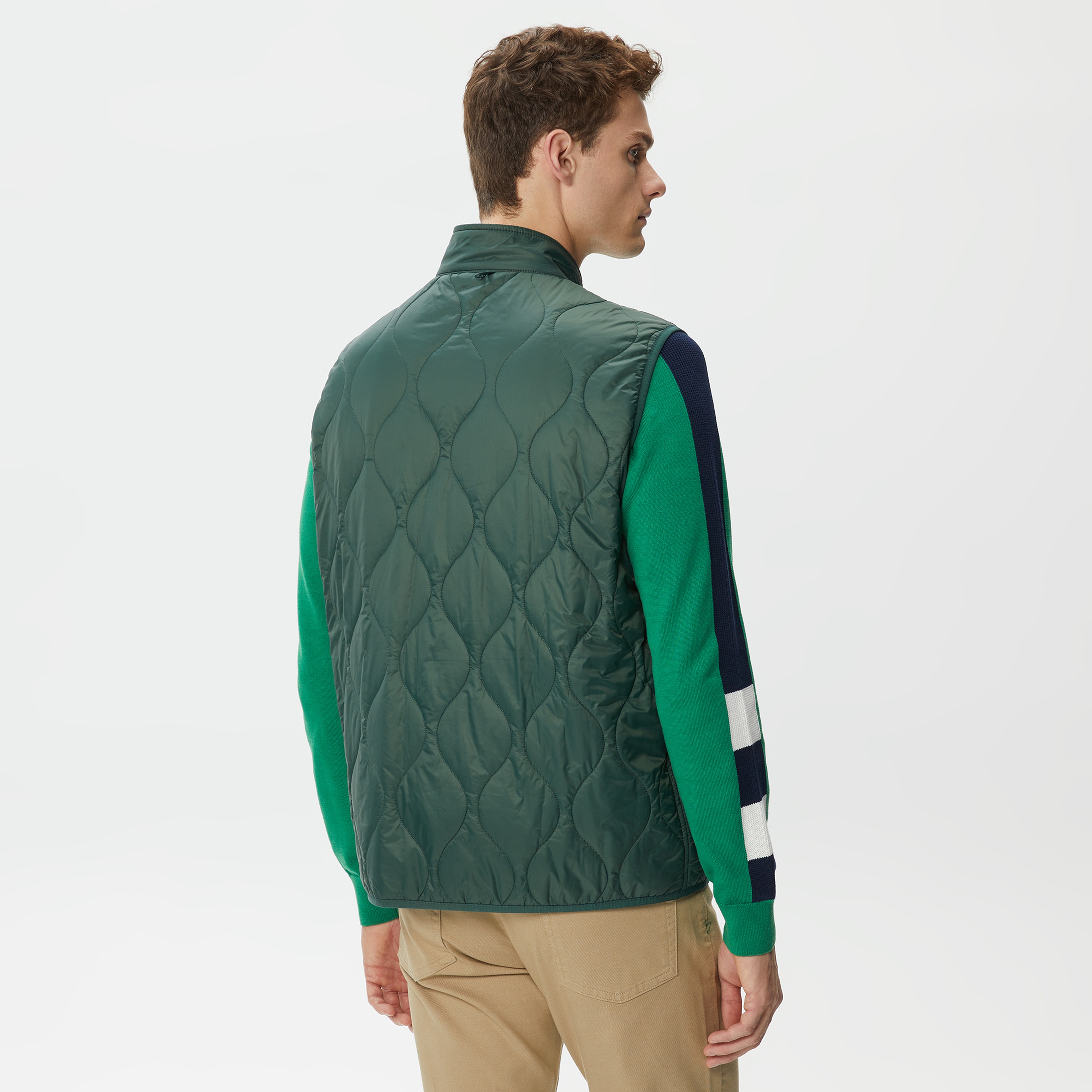 Erkek Kapüşonlu Kapitone Haki Mont