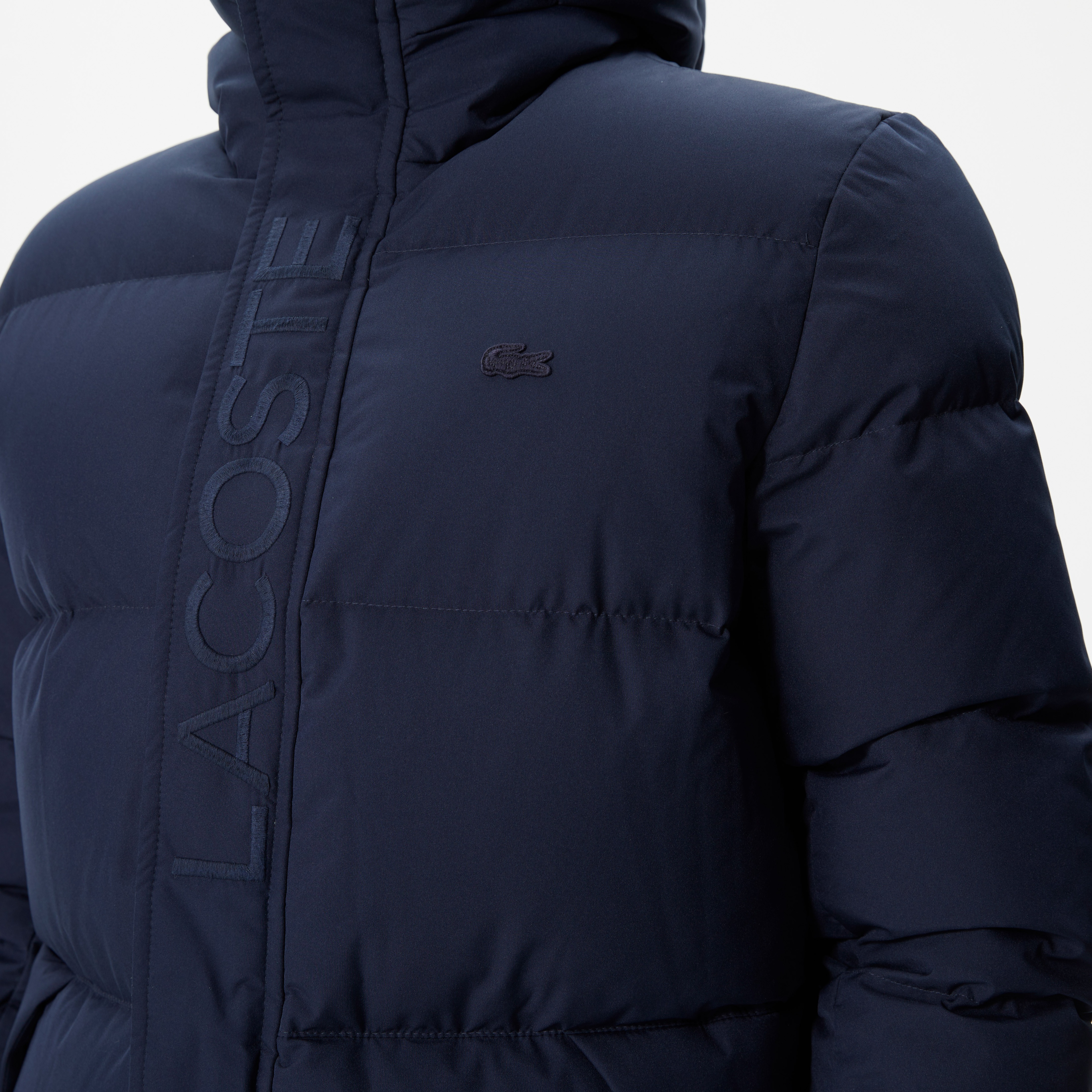 Erkek Kapüşonlu Kapitone Lacivert Mont