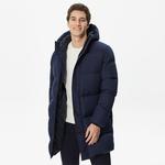 Erkek Kapüşonlu Kapitone Lacivert Mont