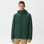 Erkek Kapüşonlu Kapitone Haki Mont